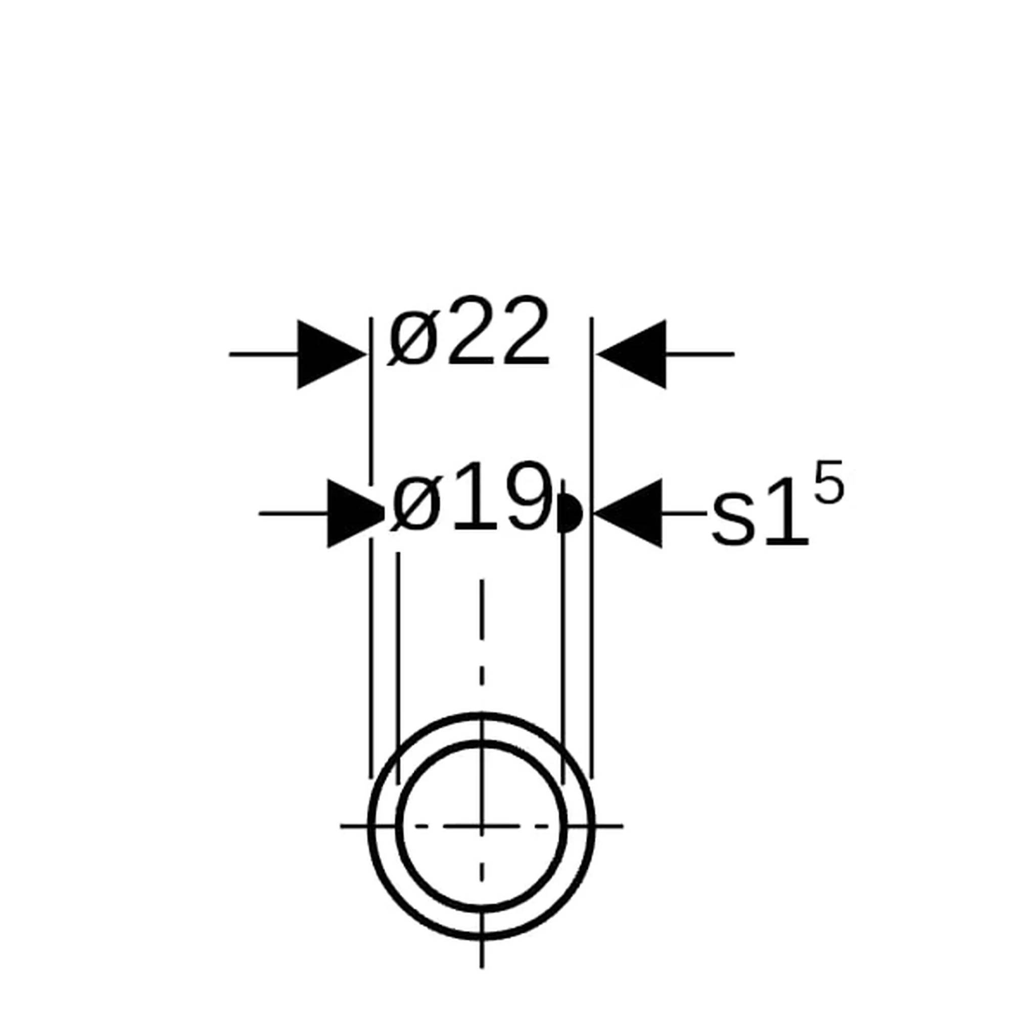 Geberit Mapress C-Stahl Systemrohr, d22mm, Druckluft/Sprinkler, verzinkt, Stange mit 6m, 1 Stk.