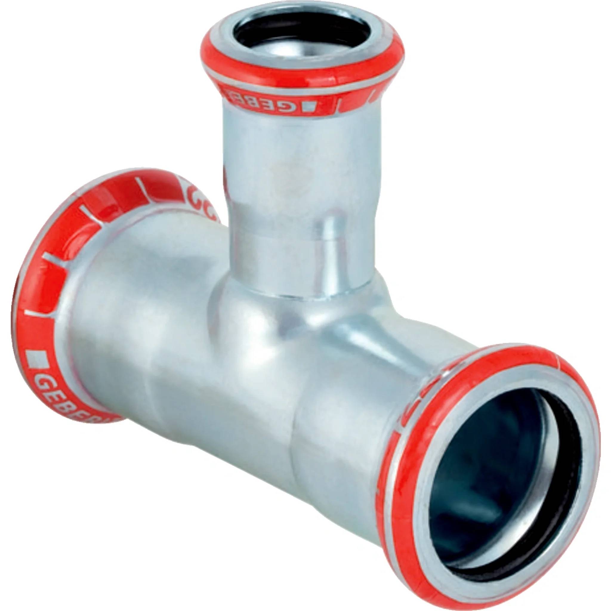 Geberit GE Mapress, C-Stahl, T-Stueck, red. Abg., 88,9 x 54 x 88,9mm, verz., 1 Stk.