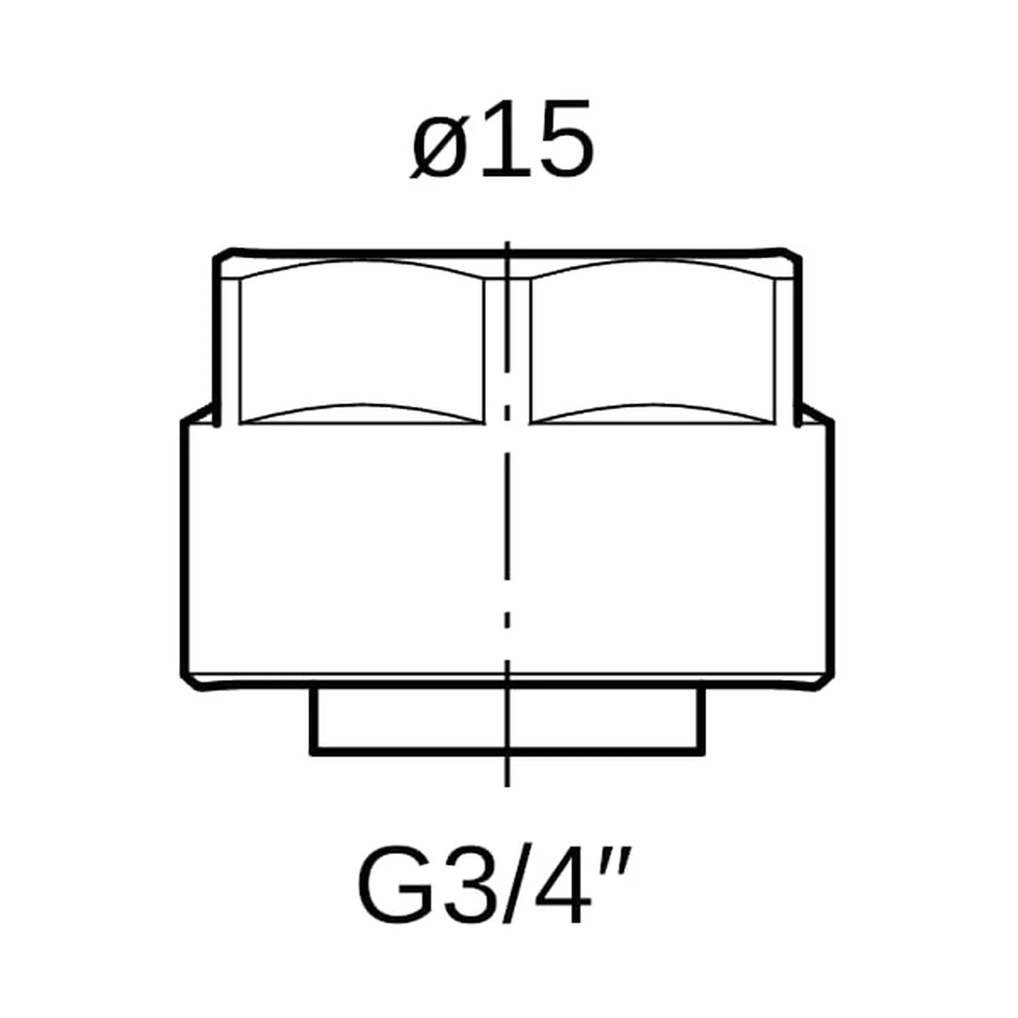 Geberit GE Mapress, Klemmverschraubung, Eurokonus, d15mm, G3/4, 1 Stk.