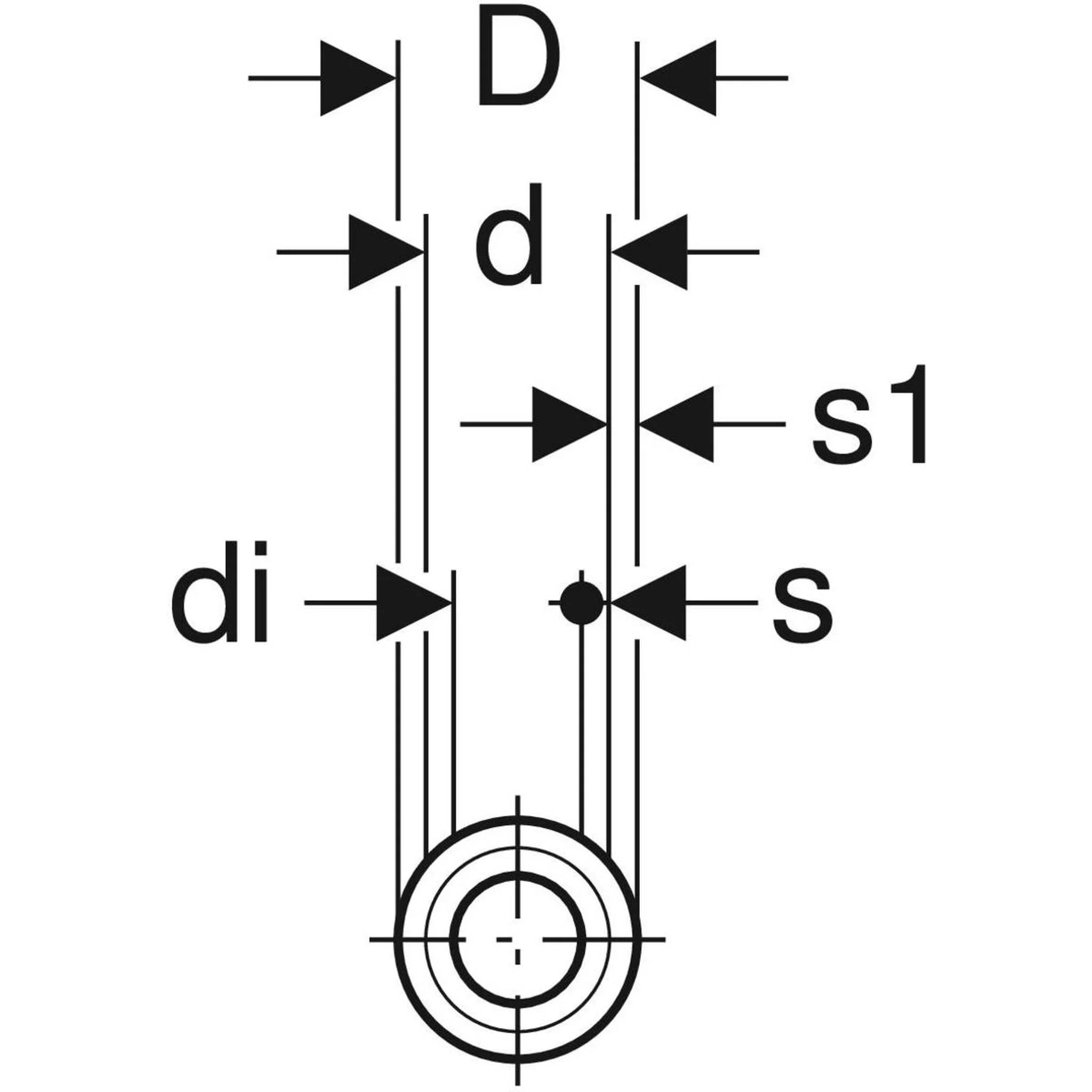 Geberit Mapress C-Stahl Systemrohr, Kunststoffmantel, für Hzg., d22 x 1,5mm, Stange mit 6m, 1 Stk.