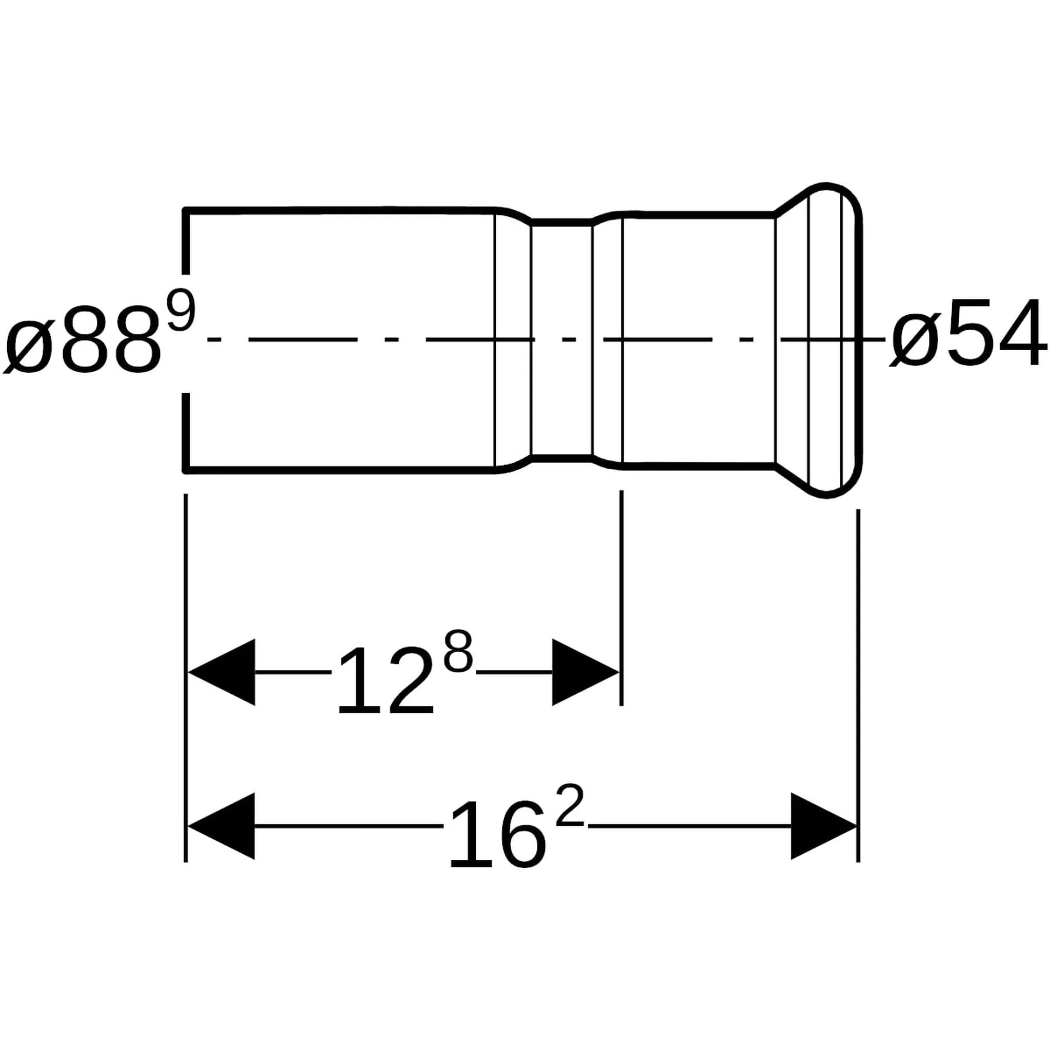 Geberit GE Mapress, Therm Reduktion, Einschubende, d88,9 x 54mm, NPW, 1 Stk.