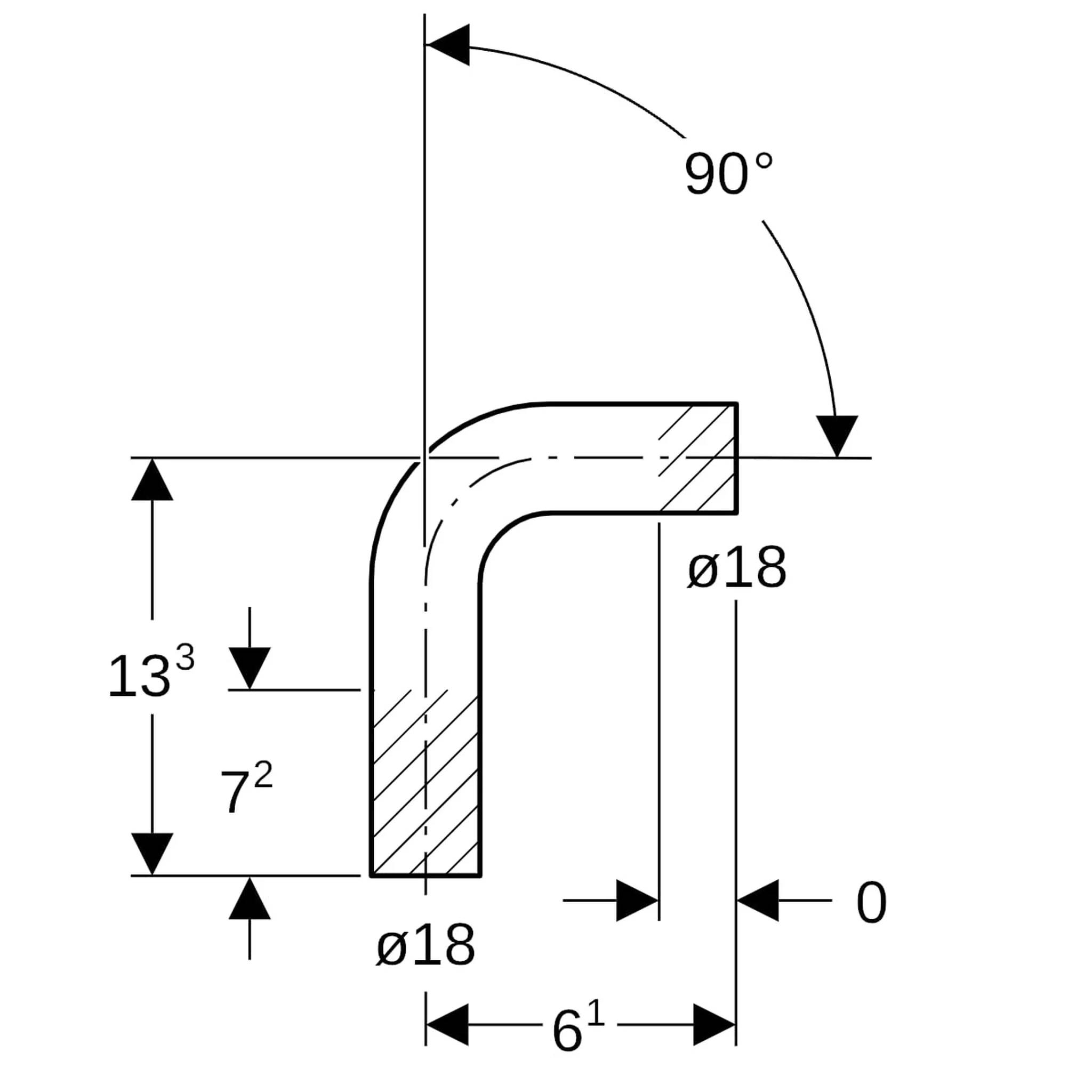 Geberit GE Mapress, C-Stahl, Passbogen, 90 Gr., d18mm, verzinkt, 1 Stk.
