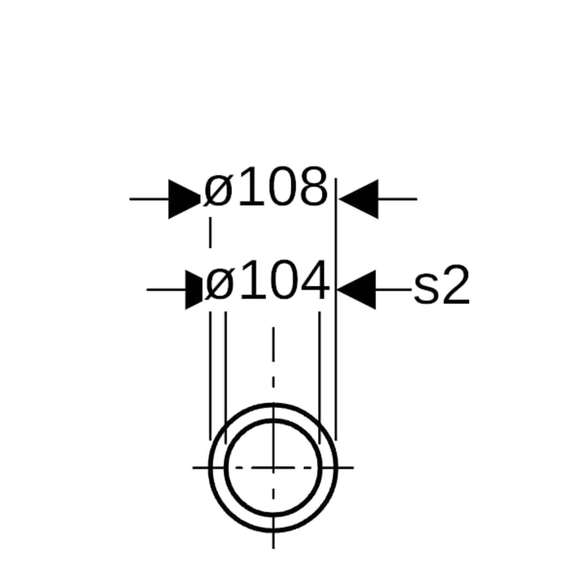 Geberit Mapress C-Stahl Systemrohr, 108mm, verzinkt, Stange mit 6m, 1 Stk.