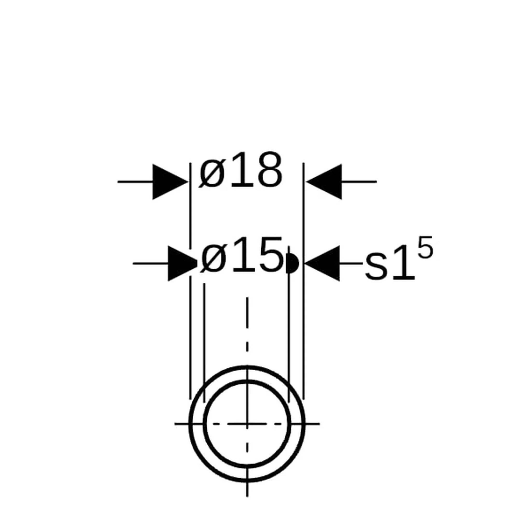 Geberit Mapress C-Stahl Systemrohr, d18mm, verzinkt, Druckluft/Sprinkler, Stange mit 6m, 1 Stk.