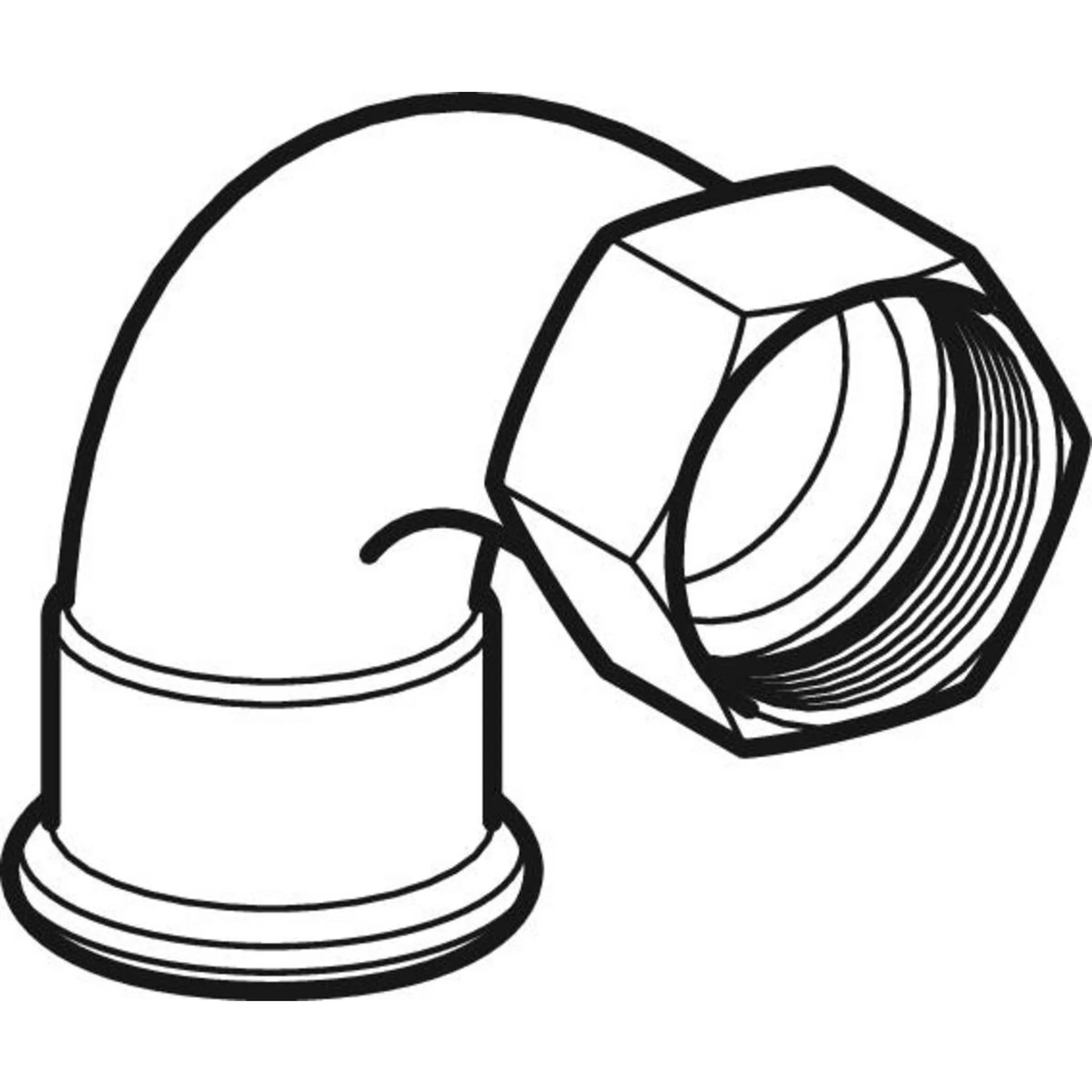 Geberit GE Mapress C-Stahl, Uebergangsbogen, 90 Gr., d28mm, Rp1, verzinkt, 1 Stk.