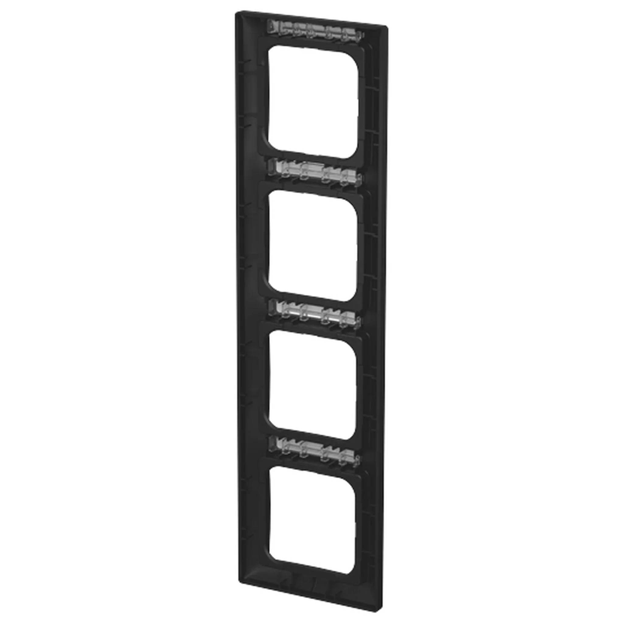 Busch-Jaeger Abdeckrahmen, 4-fach, Sichtfenster, senkrecht, Busch-balance® SI, 1 Stk.
