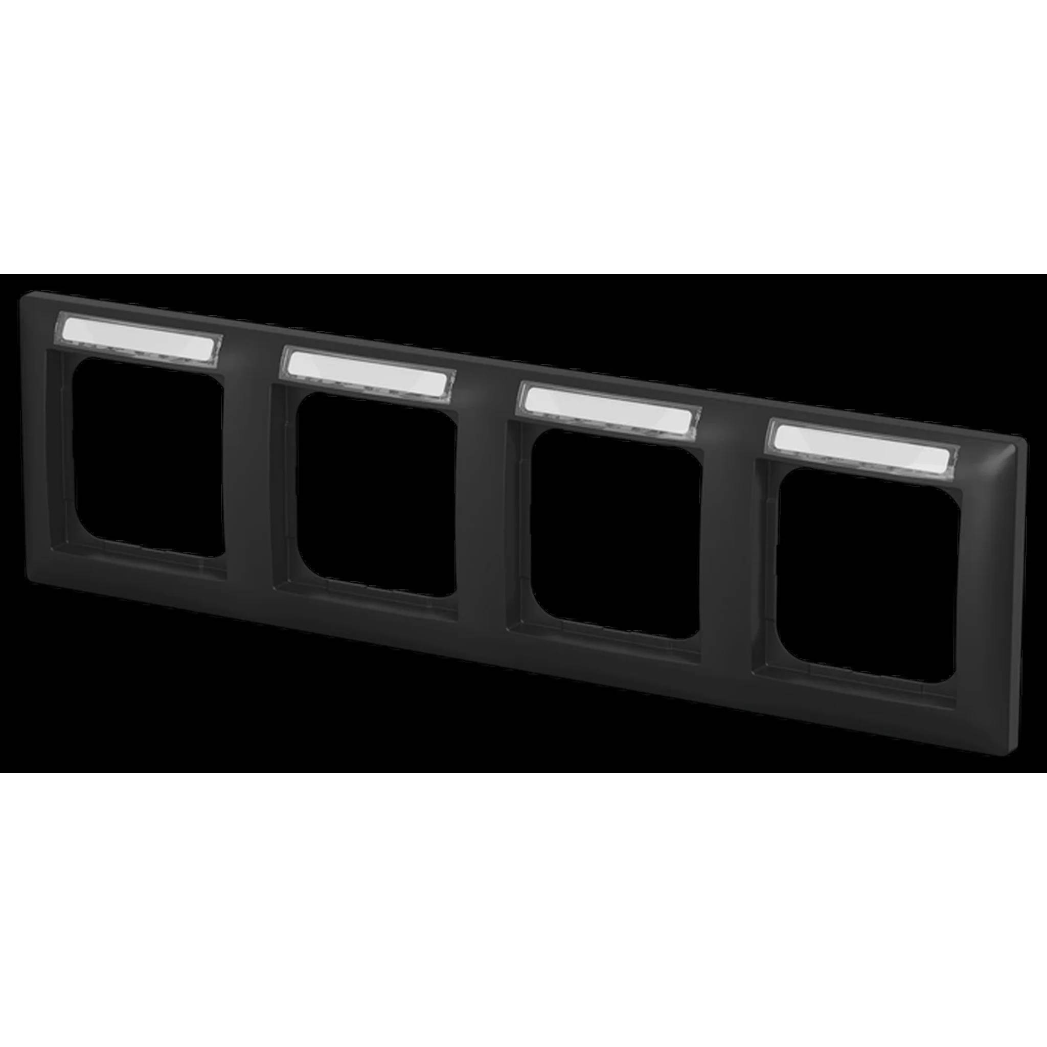 Busch-Jaeger Abdeckrahmen, 4-fach, Sichtfenster, waagerecht, Busch-balance® SI, 1 Stk.