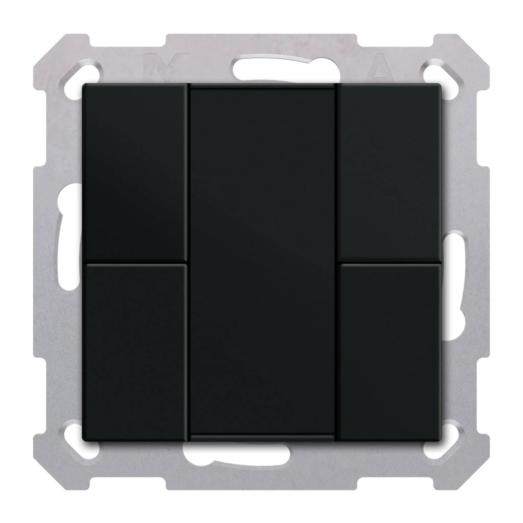MDT KNX Taster, 55, 4-fach, Schwarz matt, 1 Stk.