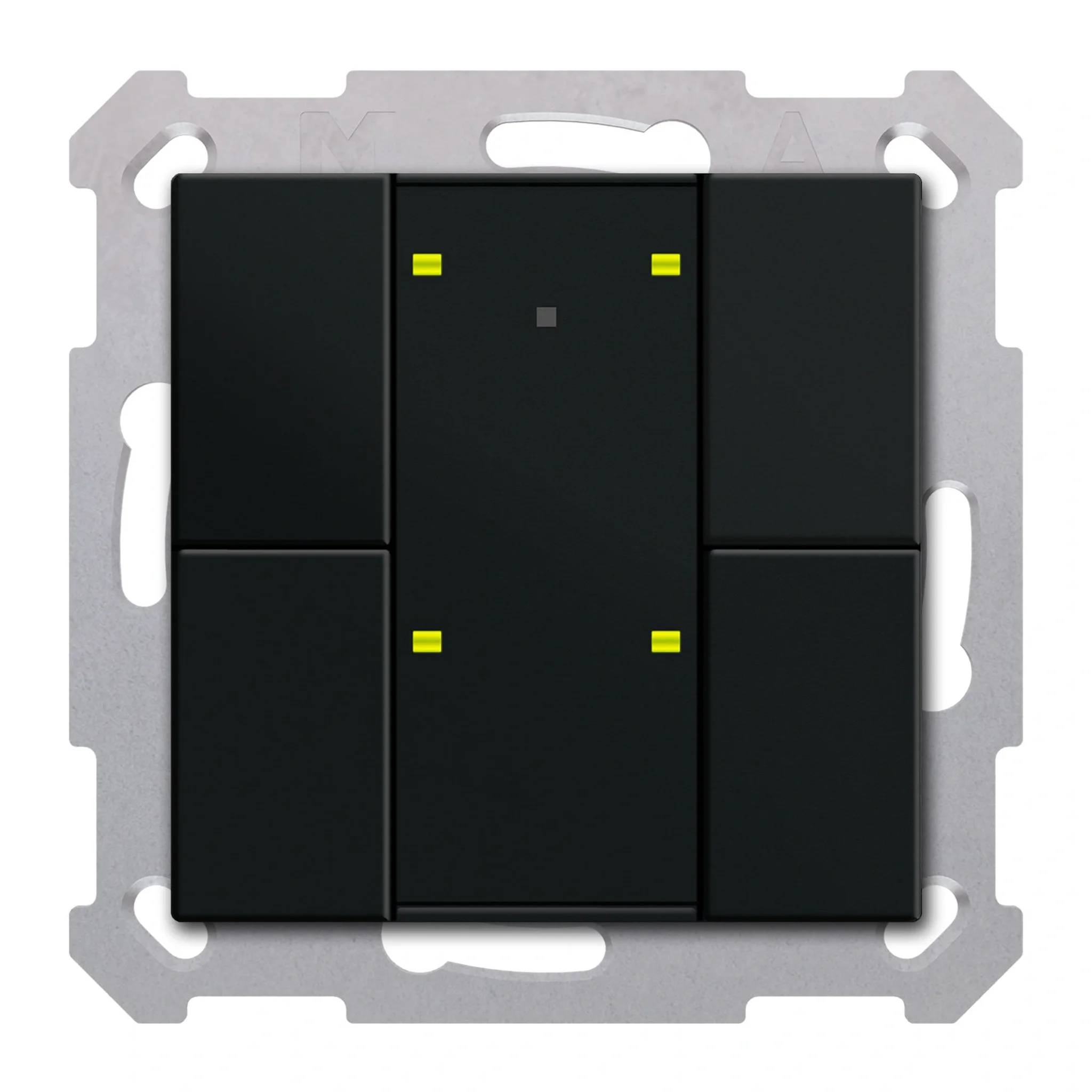MDT KNX Taster Plus 55, 4-fach, Schwarz matt, 1 Stk.