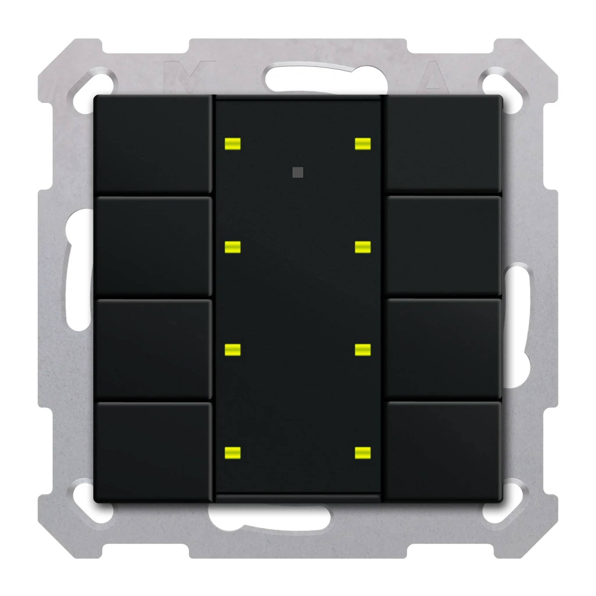 MDT KNX Taster, Plus 55, 8-fach, Schwarz matt, 1 Stk.