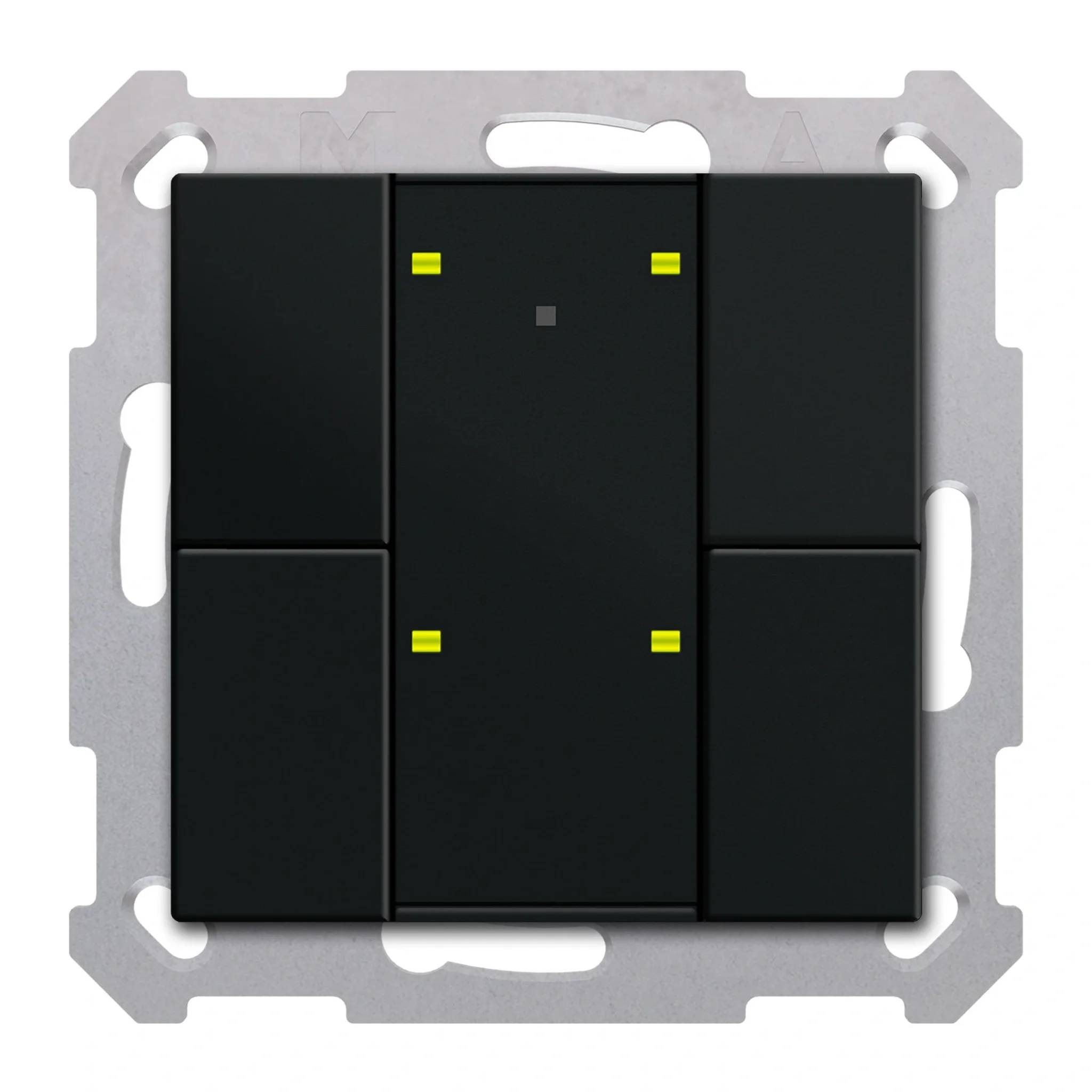 MDT KNX Taster Plus, TS 55, 4-fach, Schwarz, matt, 1 Stk.