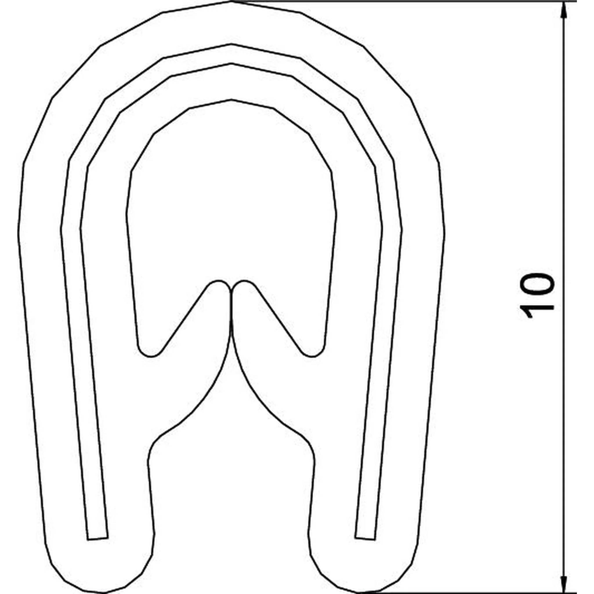 OBO Kantenschutzband, Bleche, Polyvinylchlorid, schwarz, Bund mit 10m, 1 Stk.