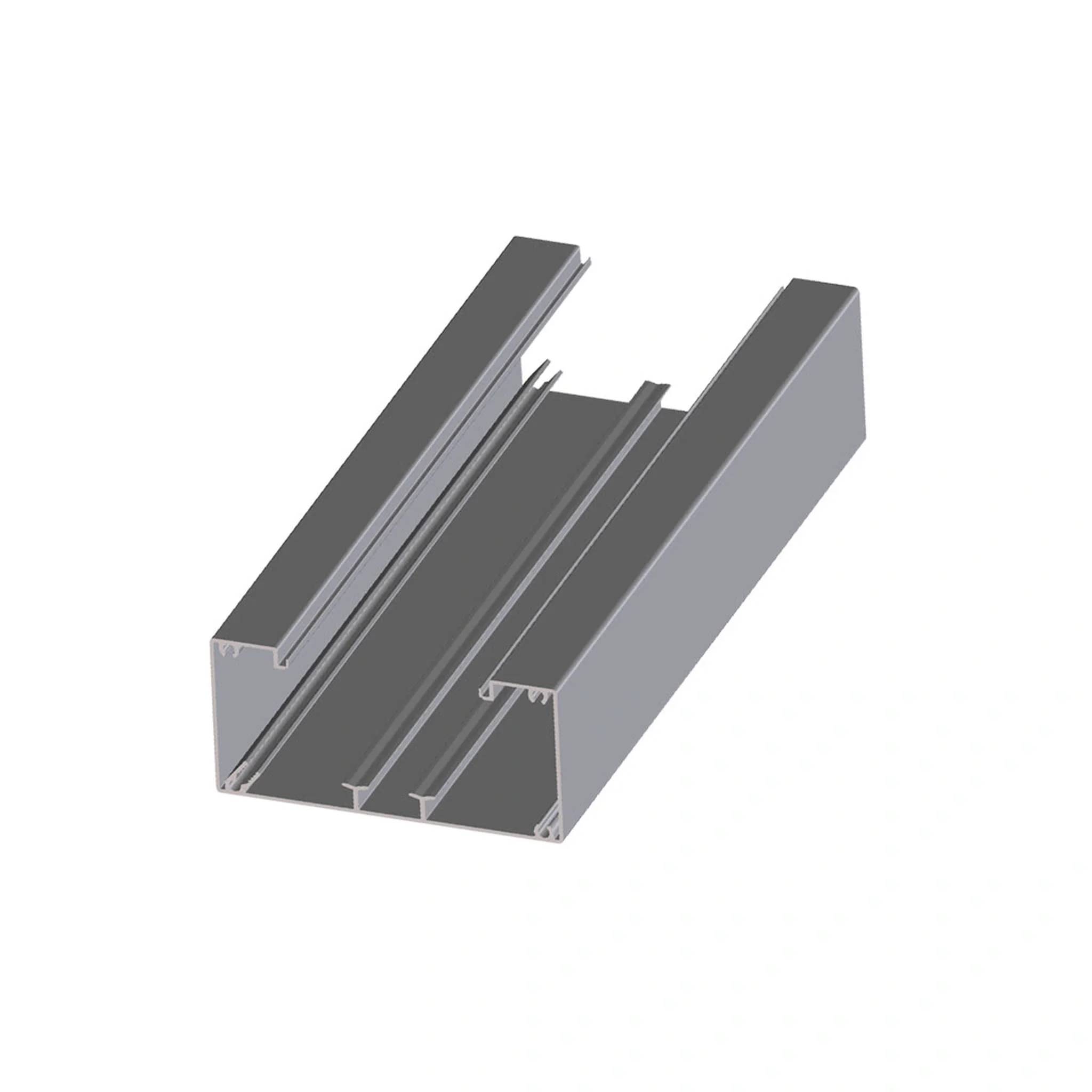 GGK BRA3 Alu Brüstungskanal Unterteil, H 62mm, B 130mm, natureloxiert, Stange mit 2m, 1 Stk.