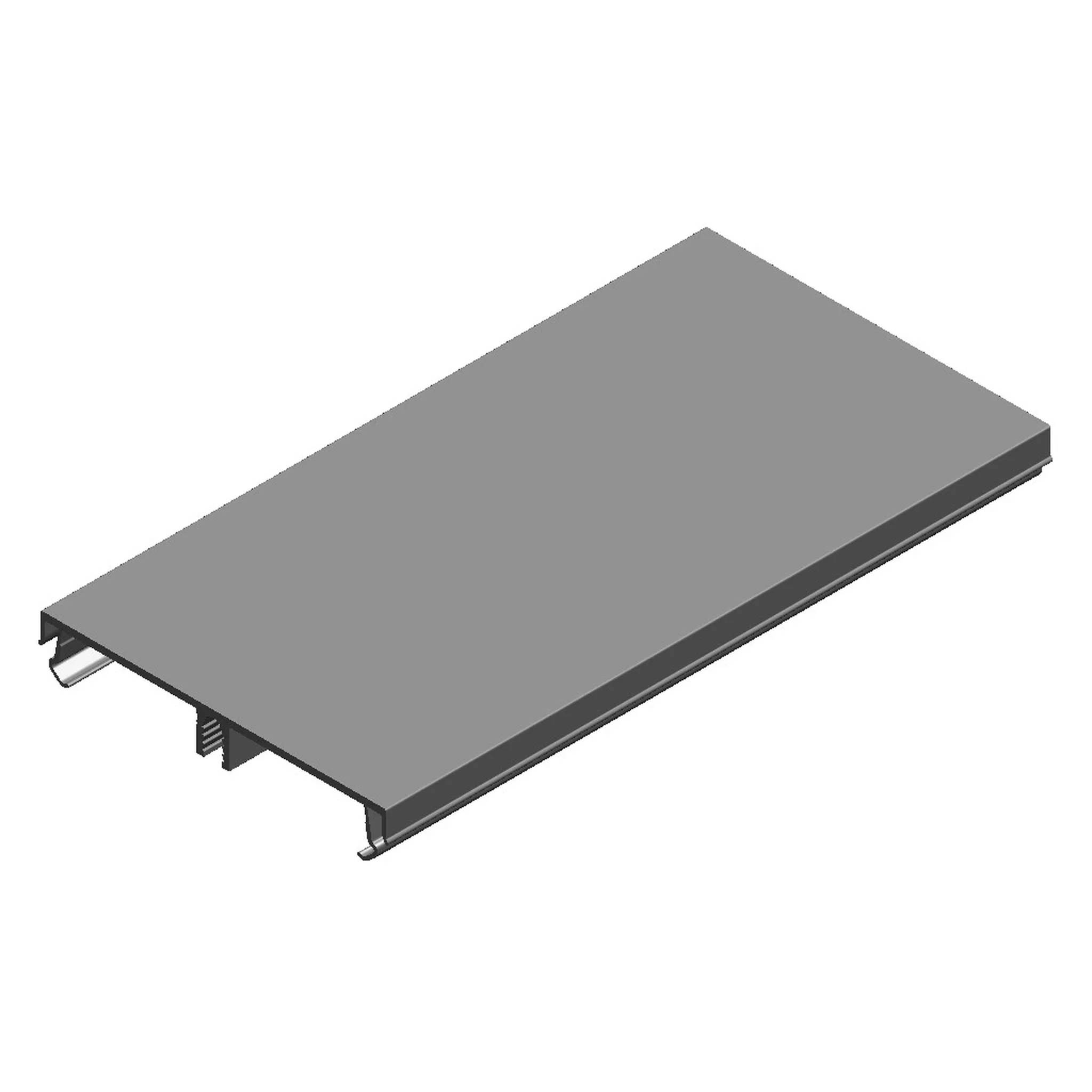 GGK BRA3 Alu, Brüstungskanal Oberteil, B=80mm, reinweiß, RAL 9010, Stange mit 2m, 1 Stk.