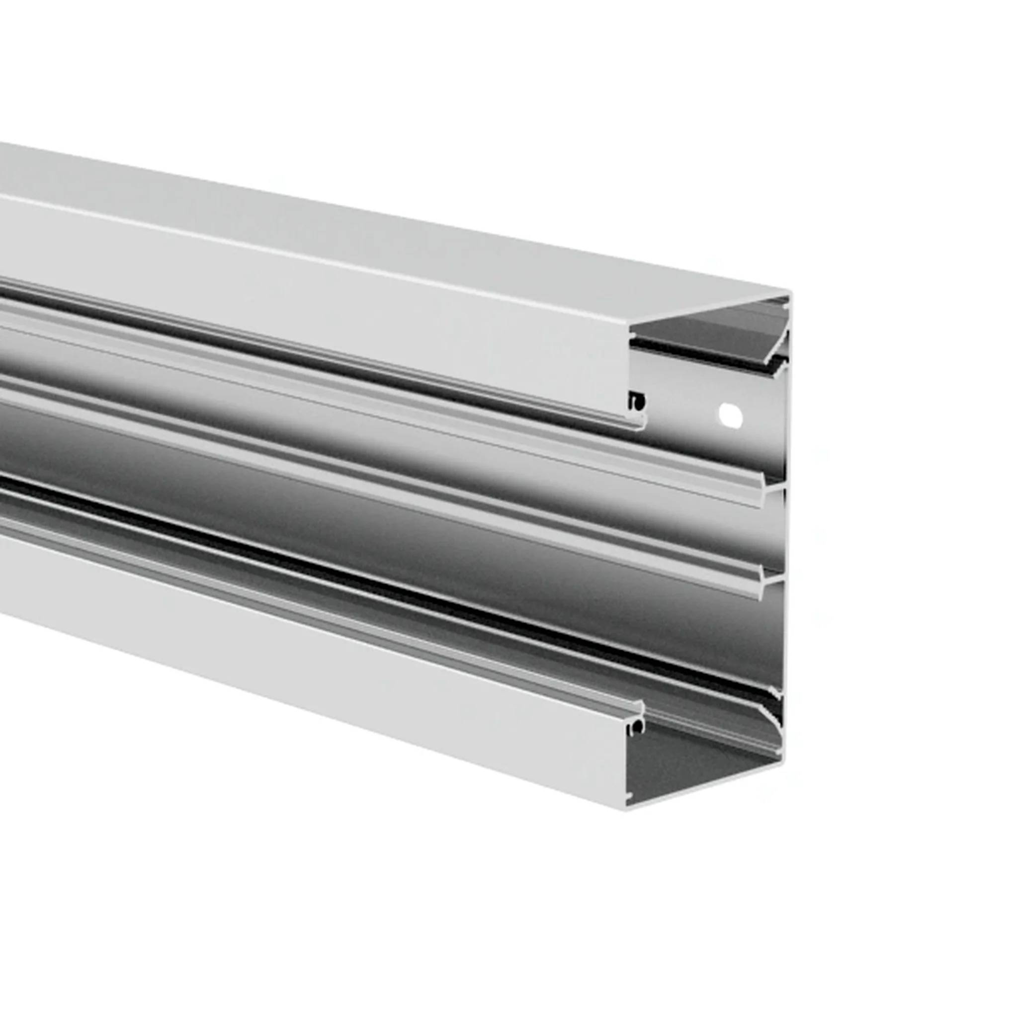 GGK BRA3, Alu Brüstungskanal Unterteil, H 62, B 130 mm, reinweiß RAL 9010, Stange mit 2m, 1 Stk.
