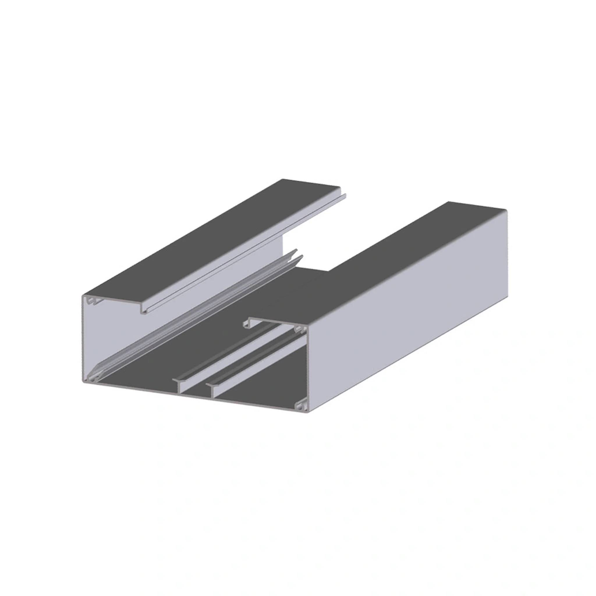 GGK BRA3, Alu Brüstungskanal Unterteil, H=62, B=170mm, natureloxiert, Stange mit 2m, 1 Stk.