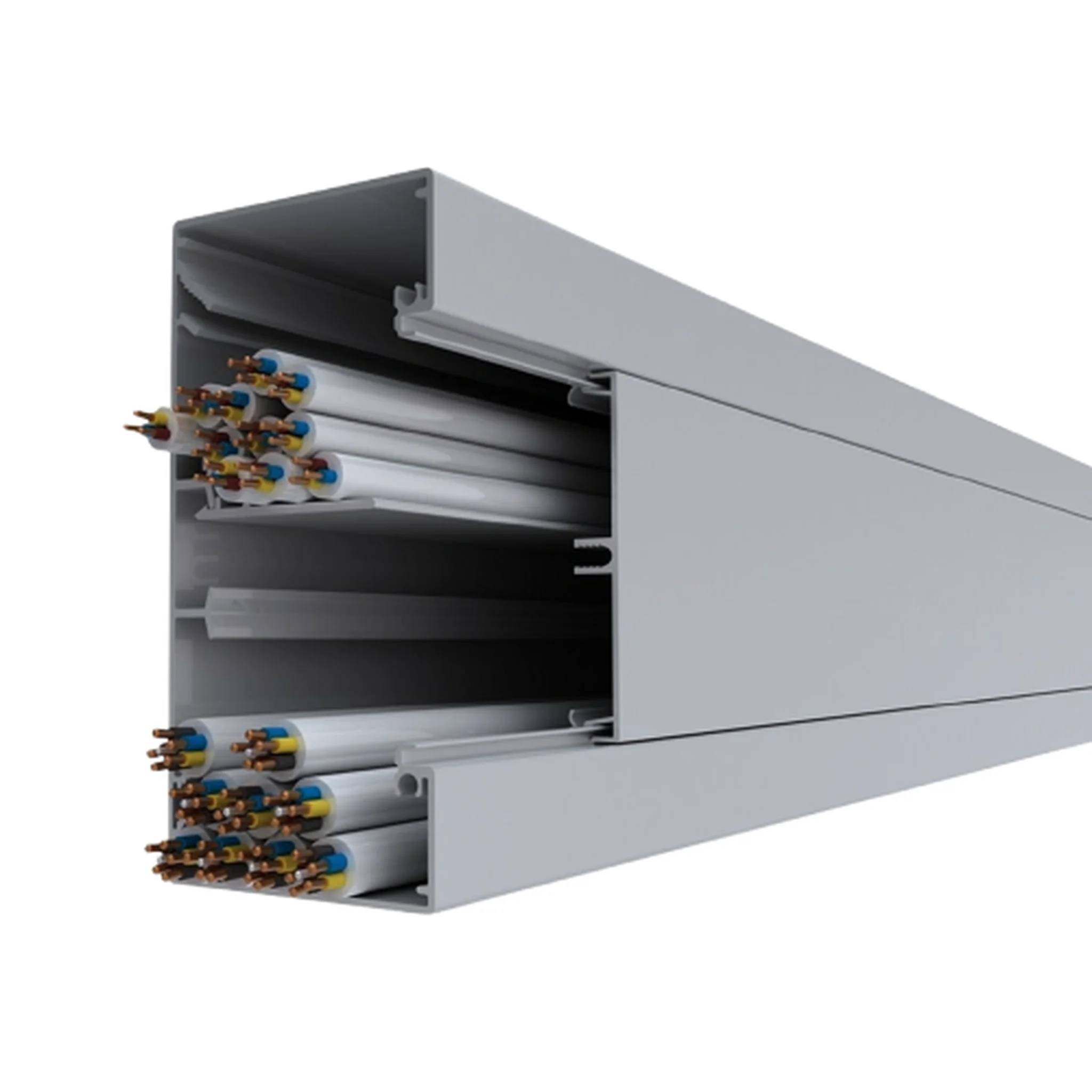 GGK BRA3 Alu Brüstungskanal Unterteil, H=62, B=170mm, reinweiß RAL 9010, Stange mit 2m, 1 Stk.