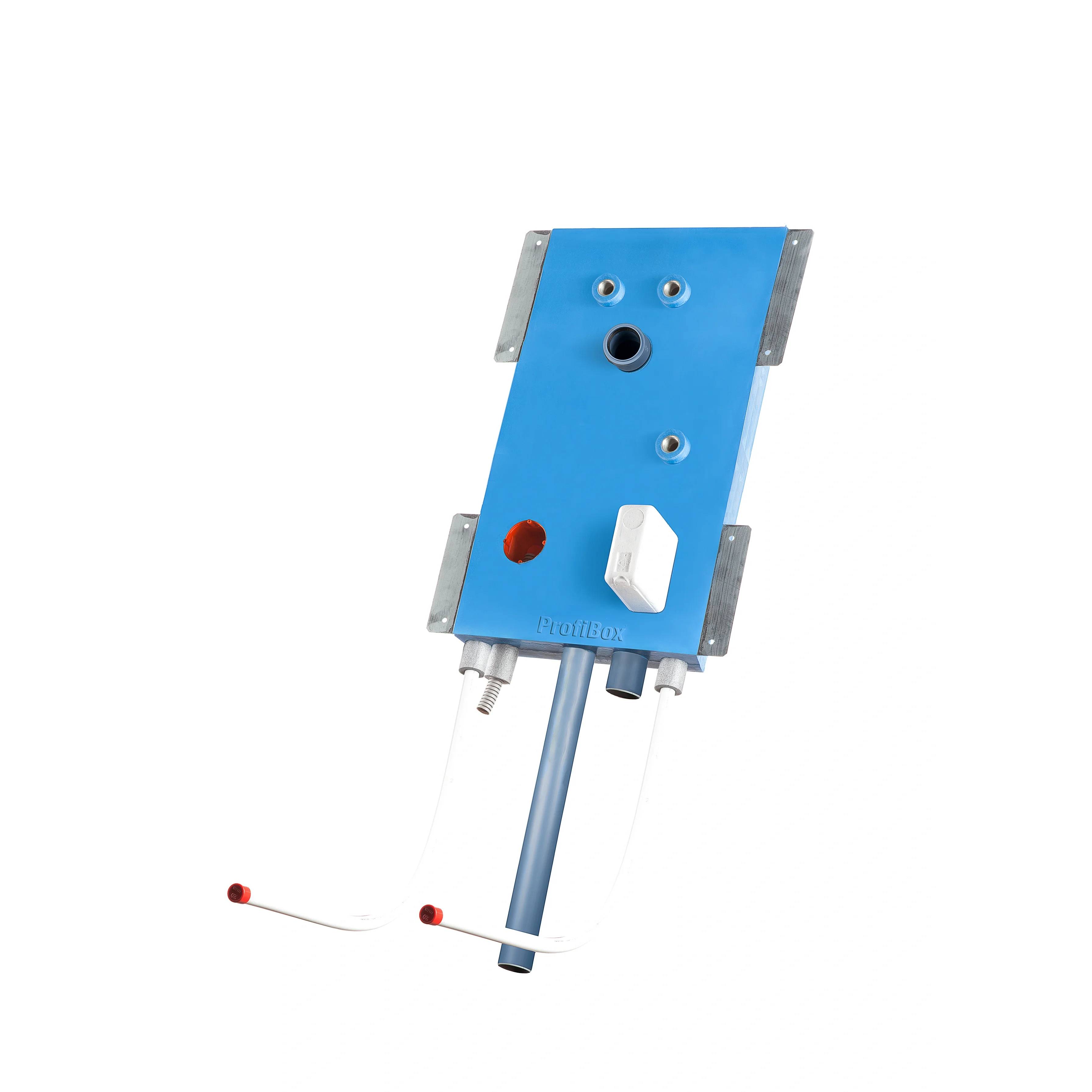 Profibox Sanitärmodul für Waschmaschine, Elektrospeicher 100L, 7cm Trockenbau, DN20 KELOX, Silent PP, lange Isolation, 1 Stk.