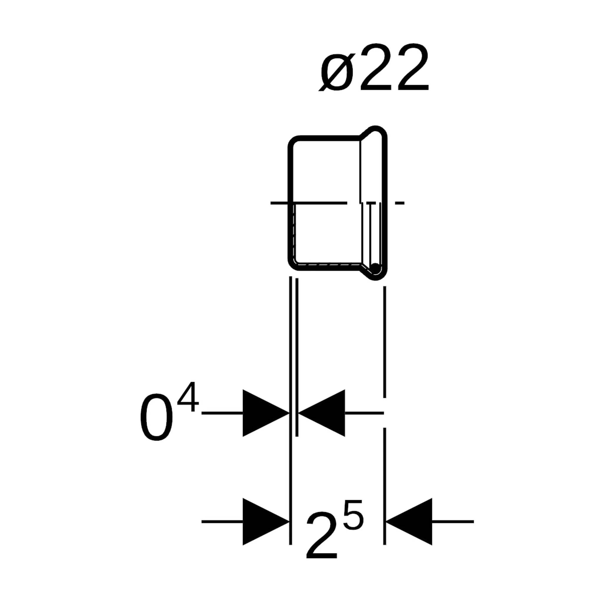 Geberit GE Mapress, Kupfer, Kappe, d22mm, 1 Stk.