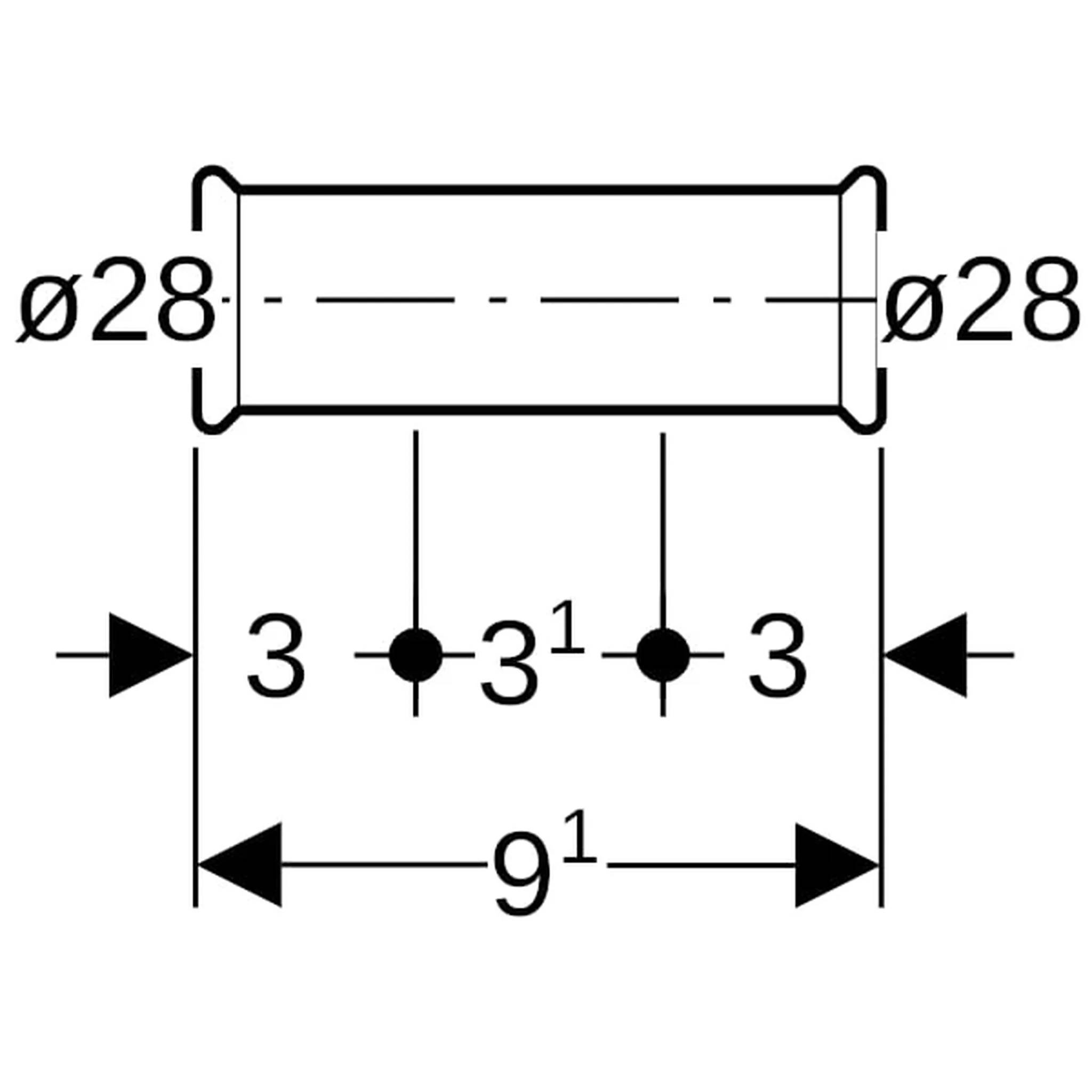 Geberit GE Mapress, Kupferschiebemuffe, d28mm, 1 Stk.