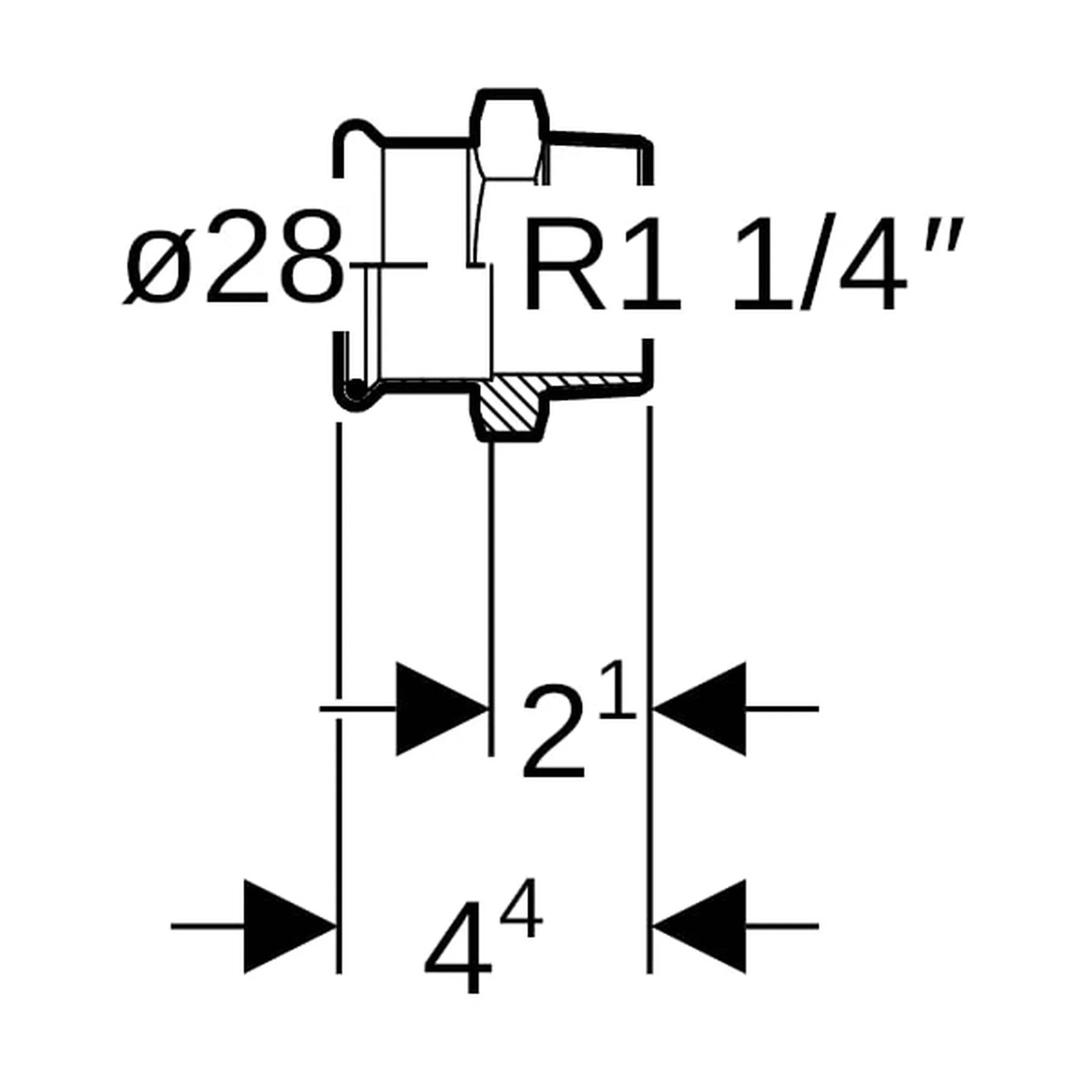 Geberit GE Mapress Kupfer Übergang, d28mm, R5/4, 1 Stk.