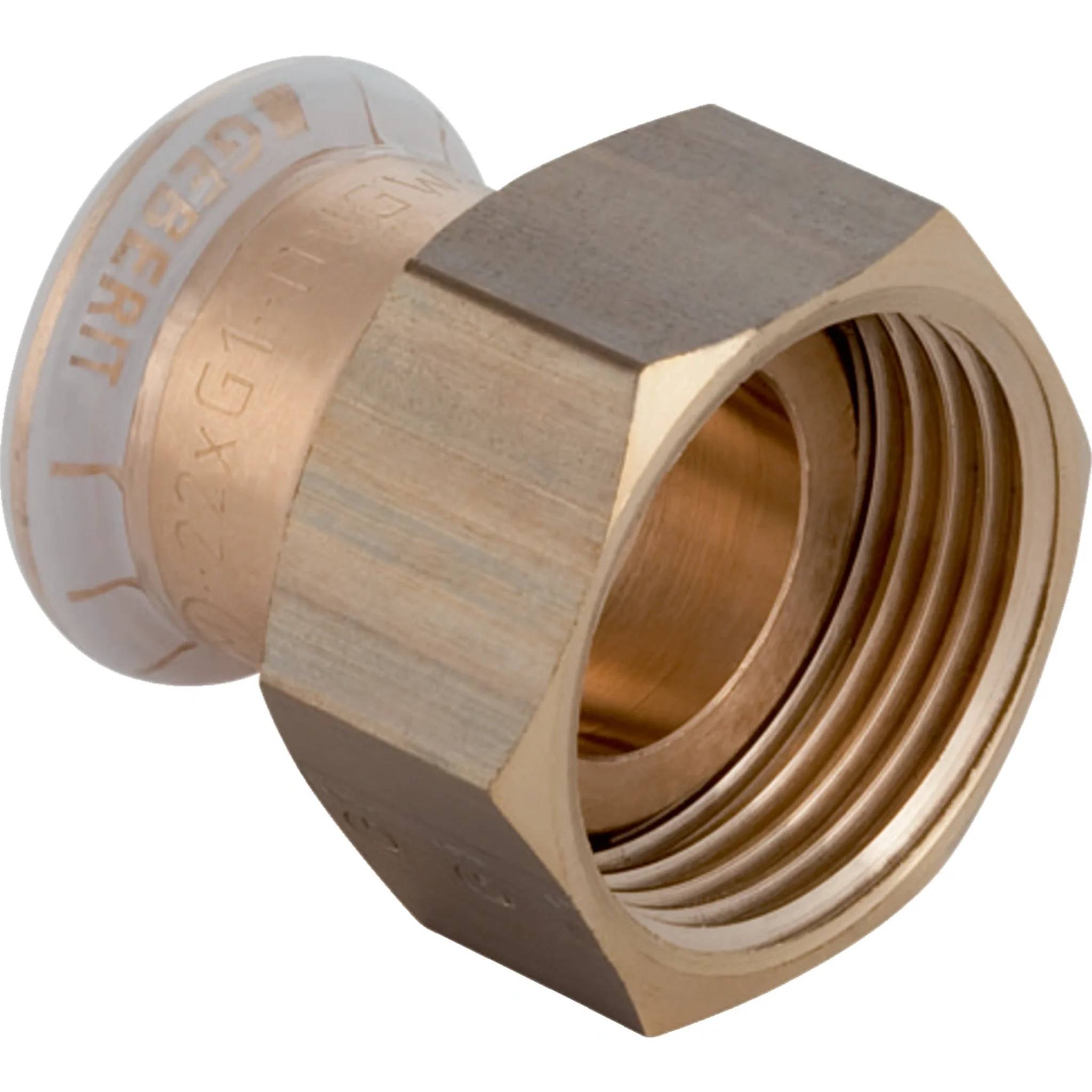 Geberit GE Mapress Kupfer Übergang mit Überwurfmutter, d22mm, G1, 1 Stk.