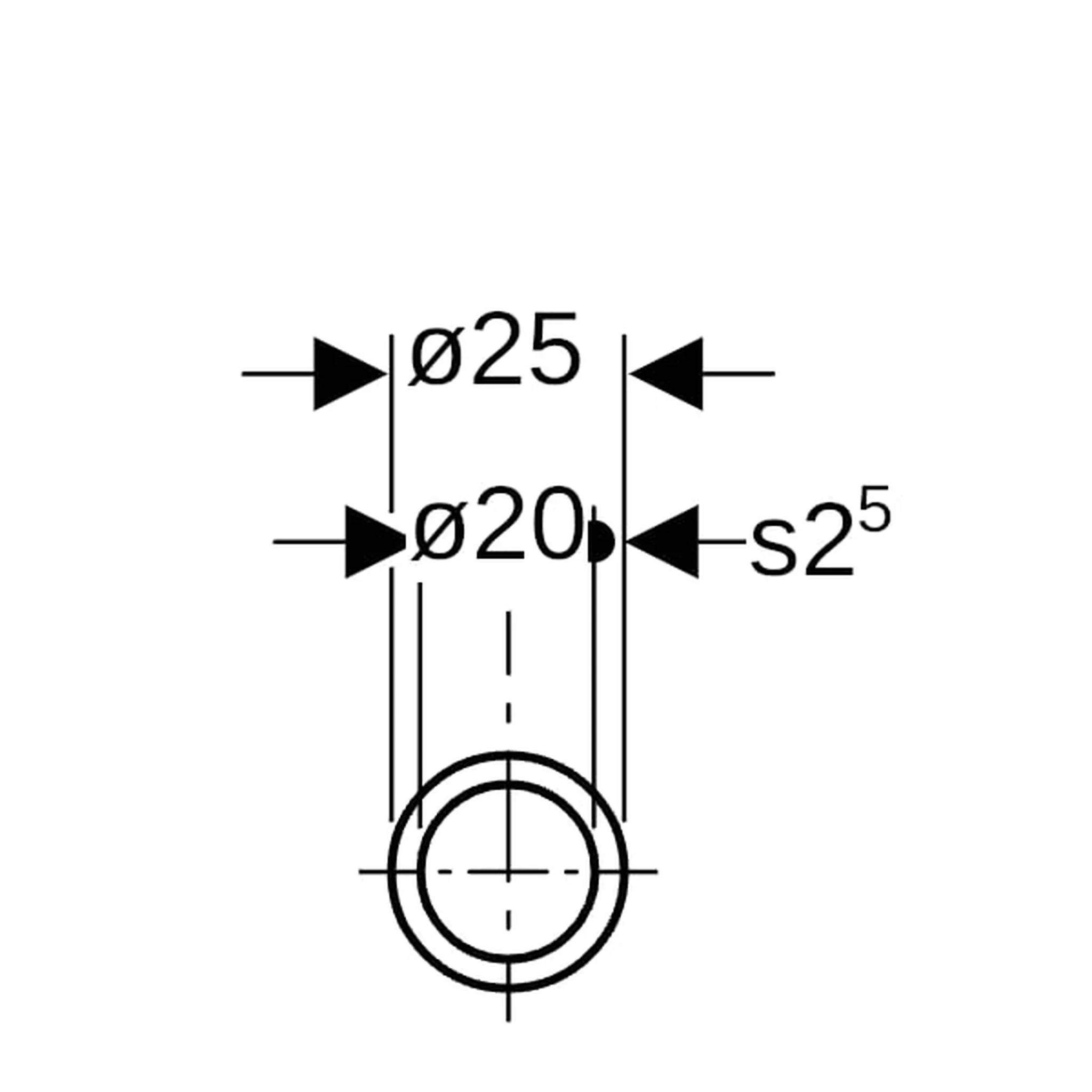 Geberit Systemrohr ML, d25mm, Stange mit 5m, 1 Stk.