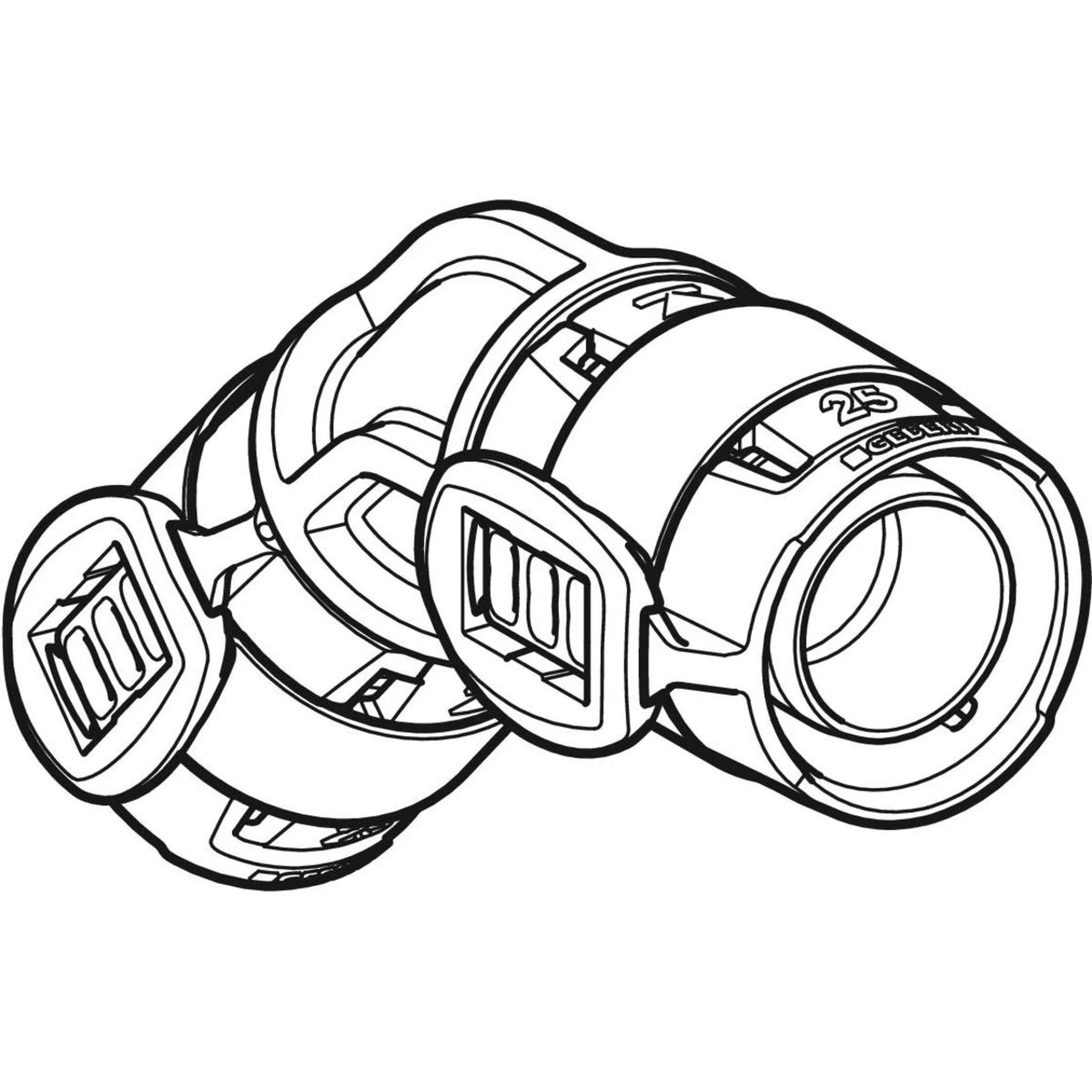 Geberit GE FlowFit, Bogen, PPSU, 45 Gr., d32mm, 1 Stk.