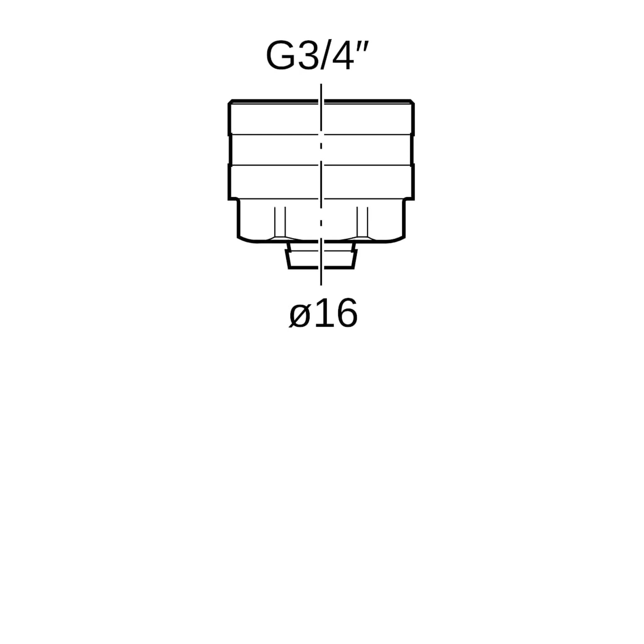 Geberit GE Mepla, Anschlussverschraubung, zu Eurokonus, d16mm, G3/4, 2 Stk.