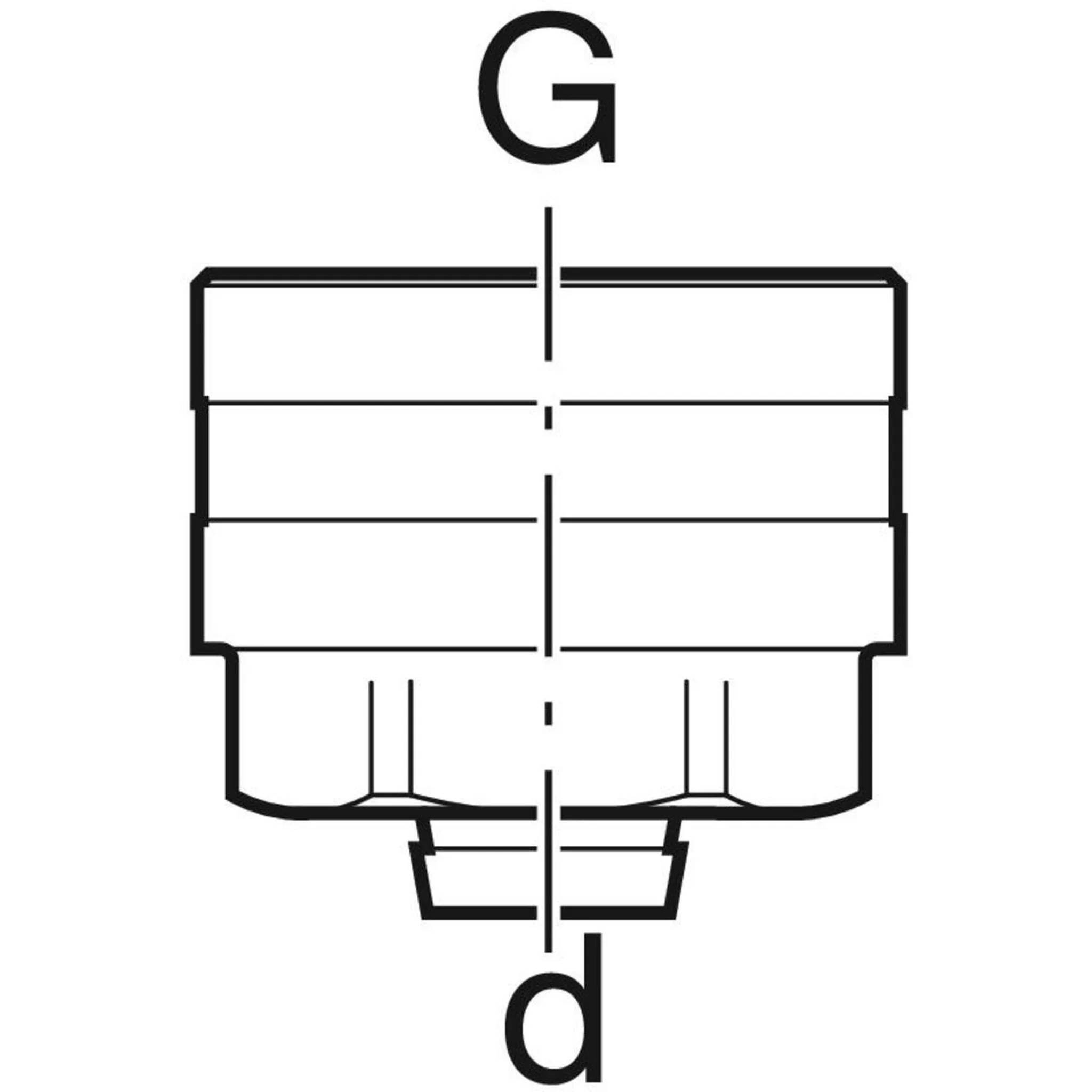 Geberit GE Mepla, Anschlussverschraubung, zu Eurokonus, d16mm, G3/4, 2 Stk.