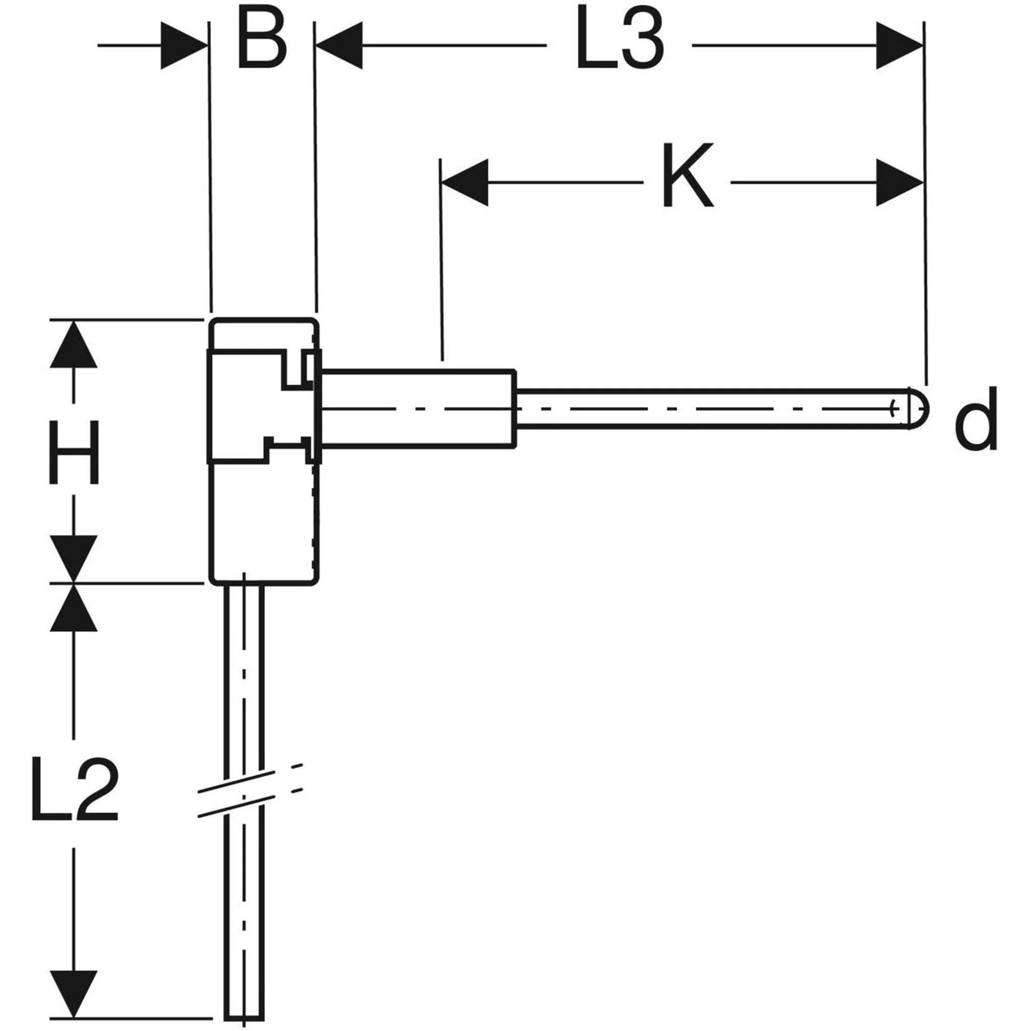 Geberit GE FlowFit Anschlussbox, Typ L, d 16 mm, mit Befestigungsblech, 1 Stk.