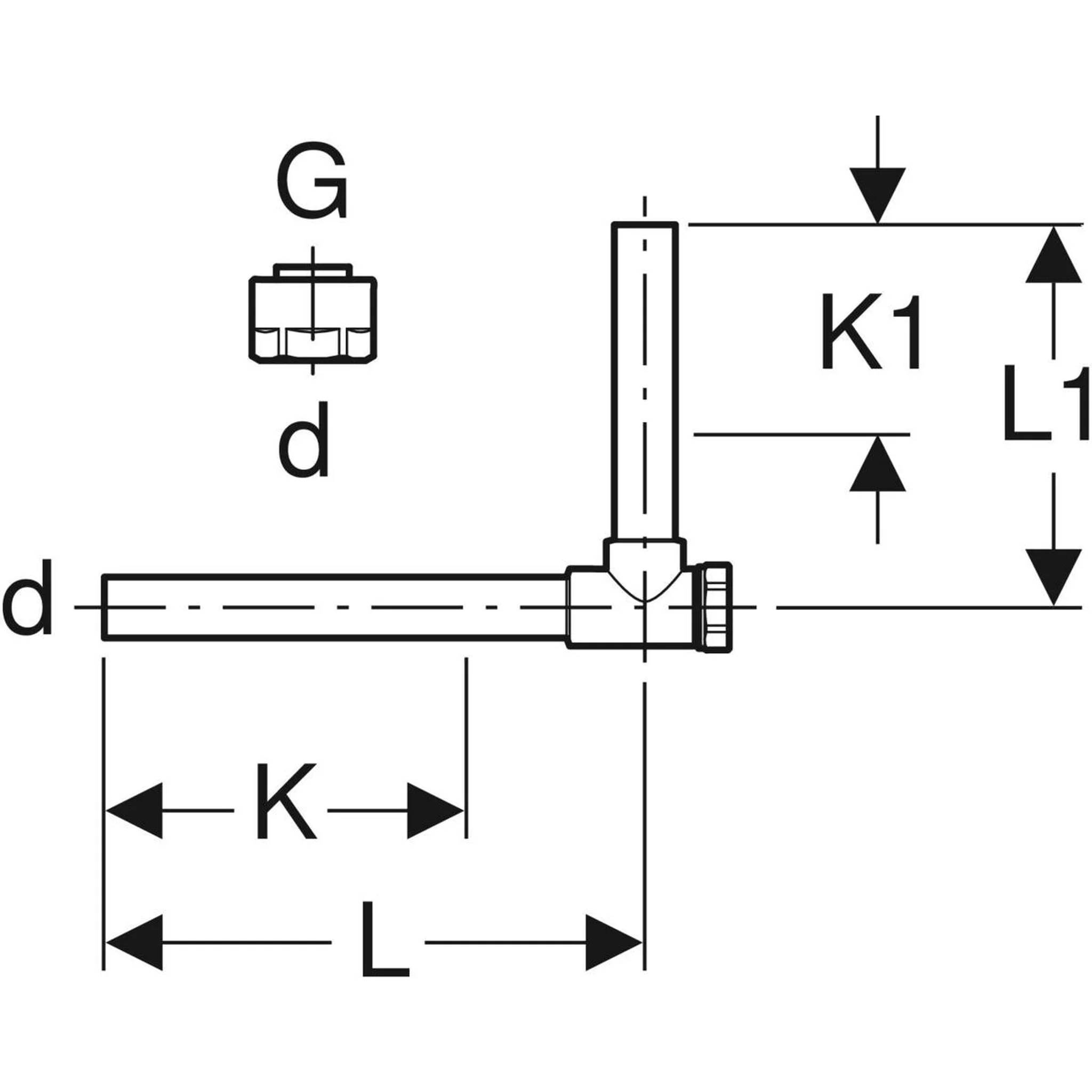 Geberit Mepla Metallrohr-Passwinkel, für Eckanschluss, d15mm, G3/4, vernickelt, absperrbar, 2 Stk.