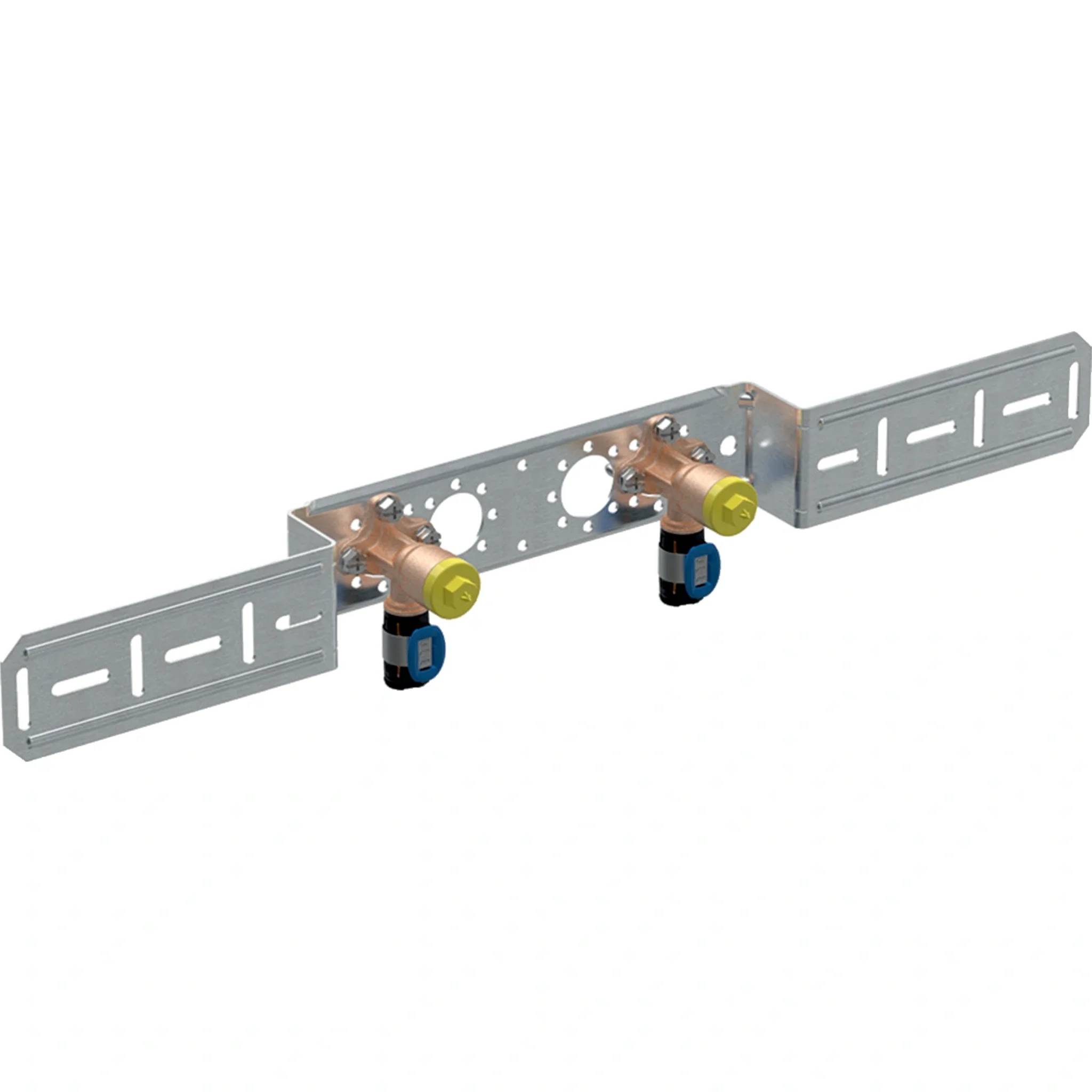 Geberit GE FlowFit Anschlusswinkel, vormontiert, Rotguss 2-fach, abgesetzt, d20mm x Rp1/2, AD 15,3 RG+, 1 Stk.
