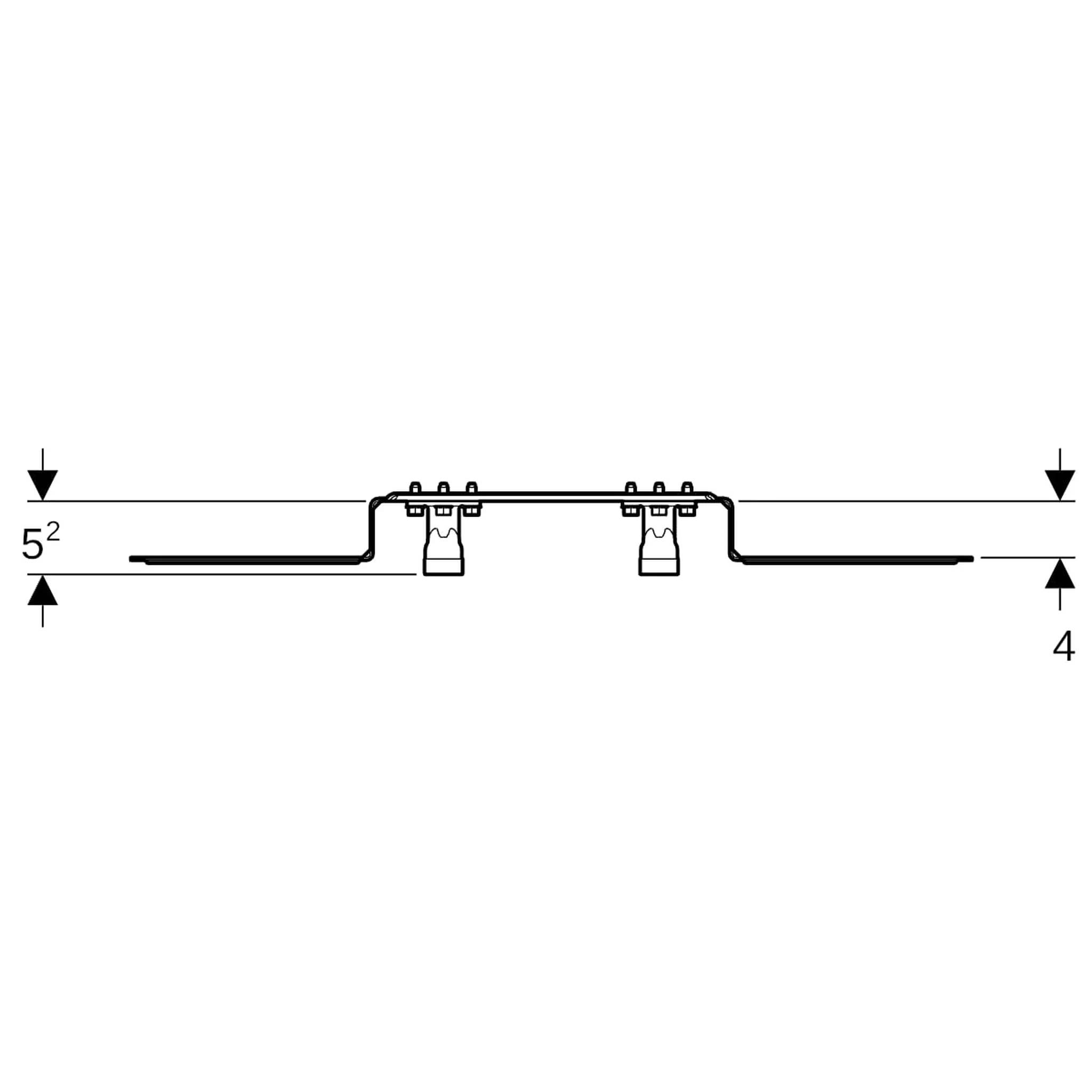 Geberit GE FlowFit Anschlusswinkel, vormontiert, Rotguss 2-fach, abgesetzt, d20mm x Rp1/2, AD 15,3 RG+, 1 Stk.