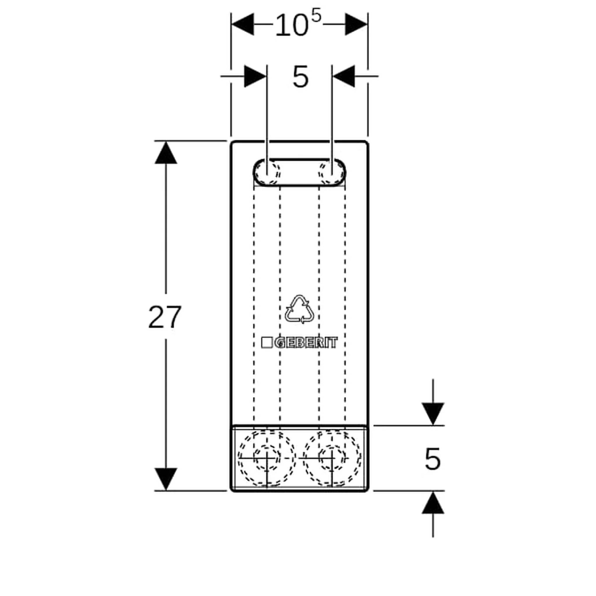 Geberit GE FlowFit Anschlussbox, Typ C, d16mm, L220mm, 1 Stk.