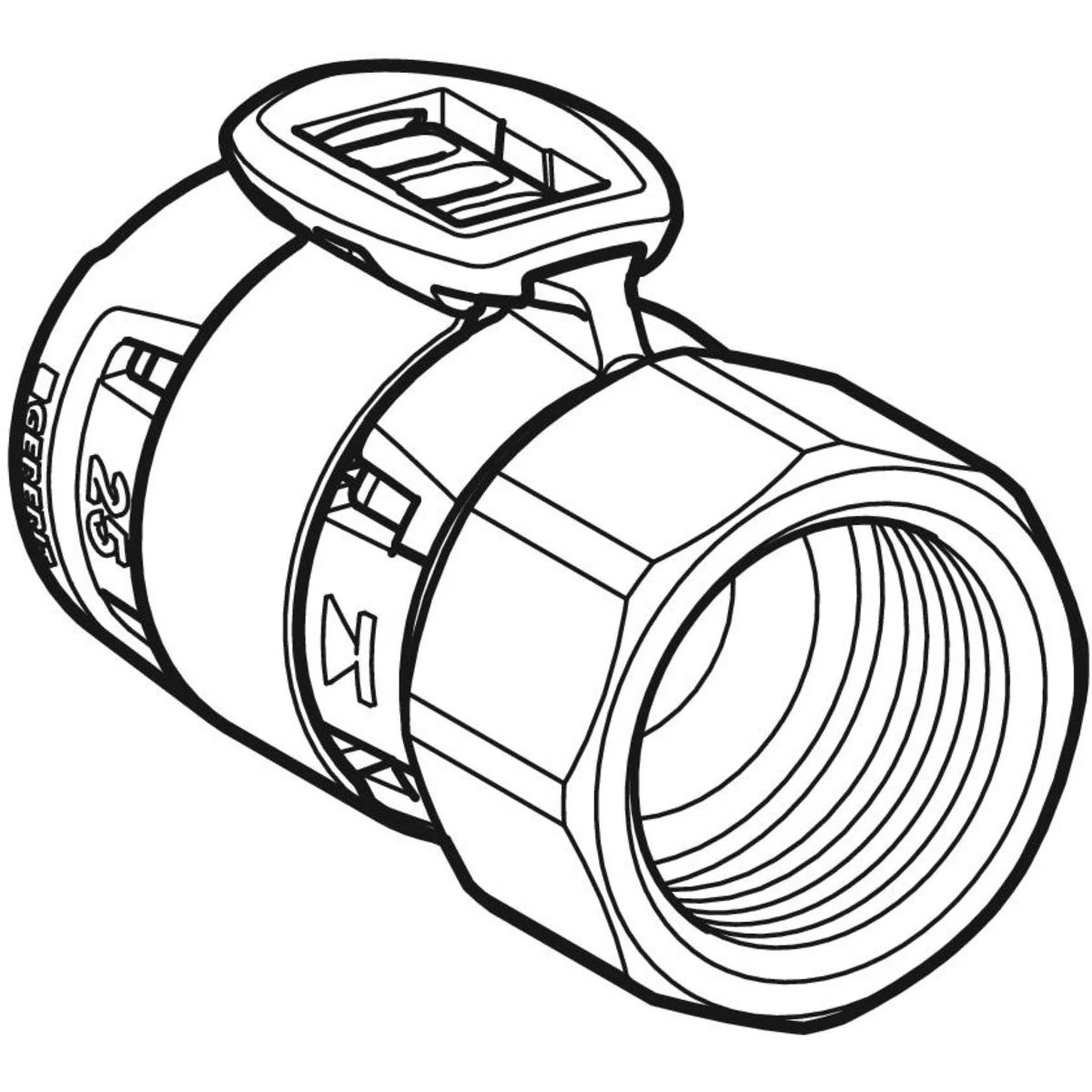 Geberit GE FlowFit, Übergang, IG Si-Bronze, d50mm x Rp1 1/2, 1 Stk.