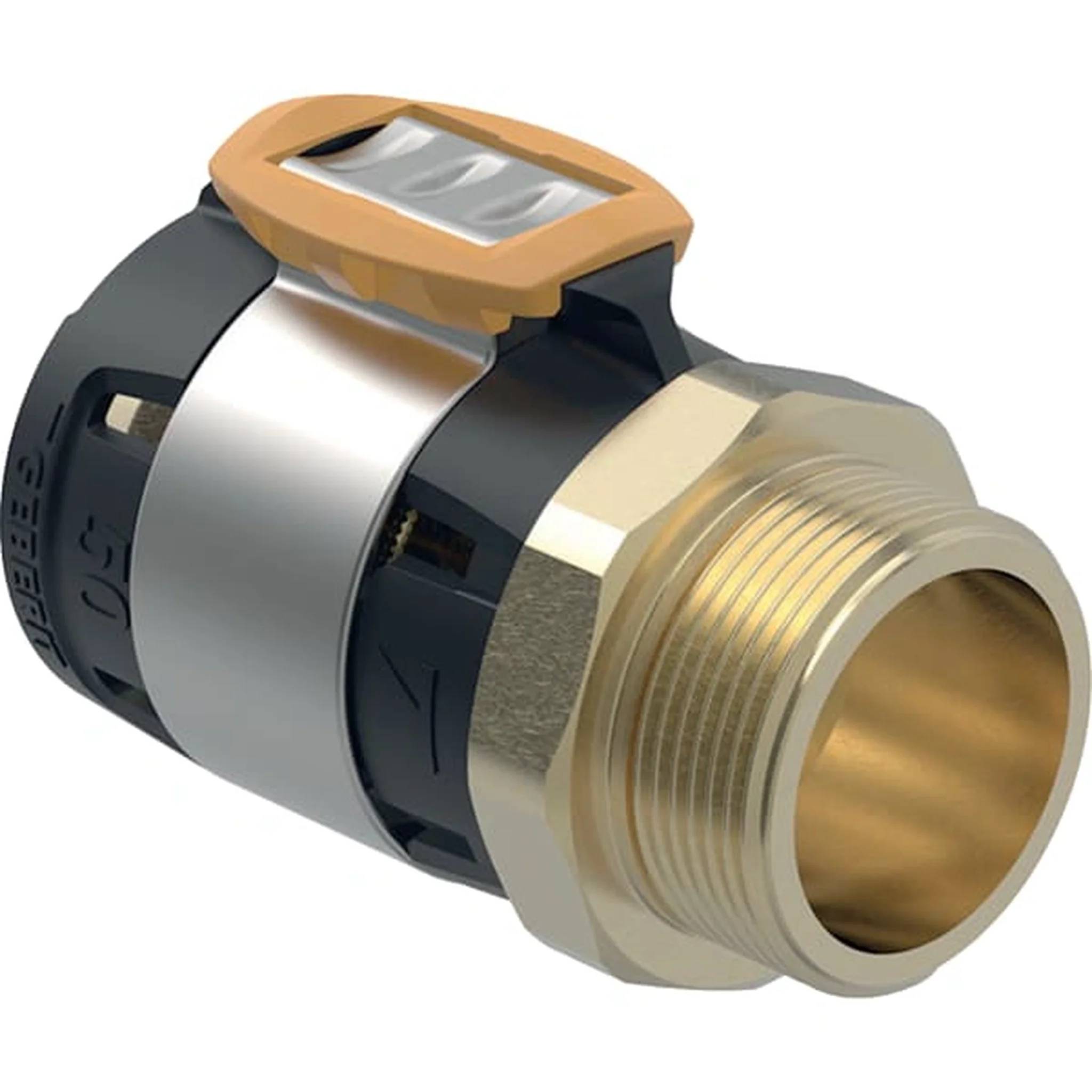 Geberit GE FlowFit Übergang, AG, SiBr, d63mm x R2 1/2, 1 Stk.