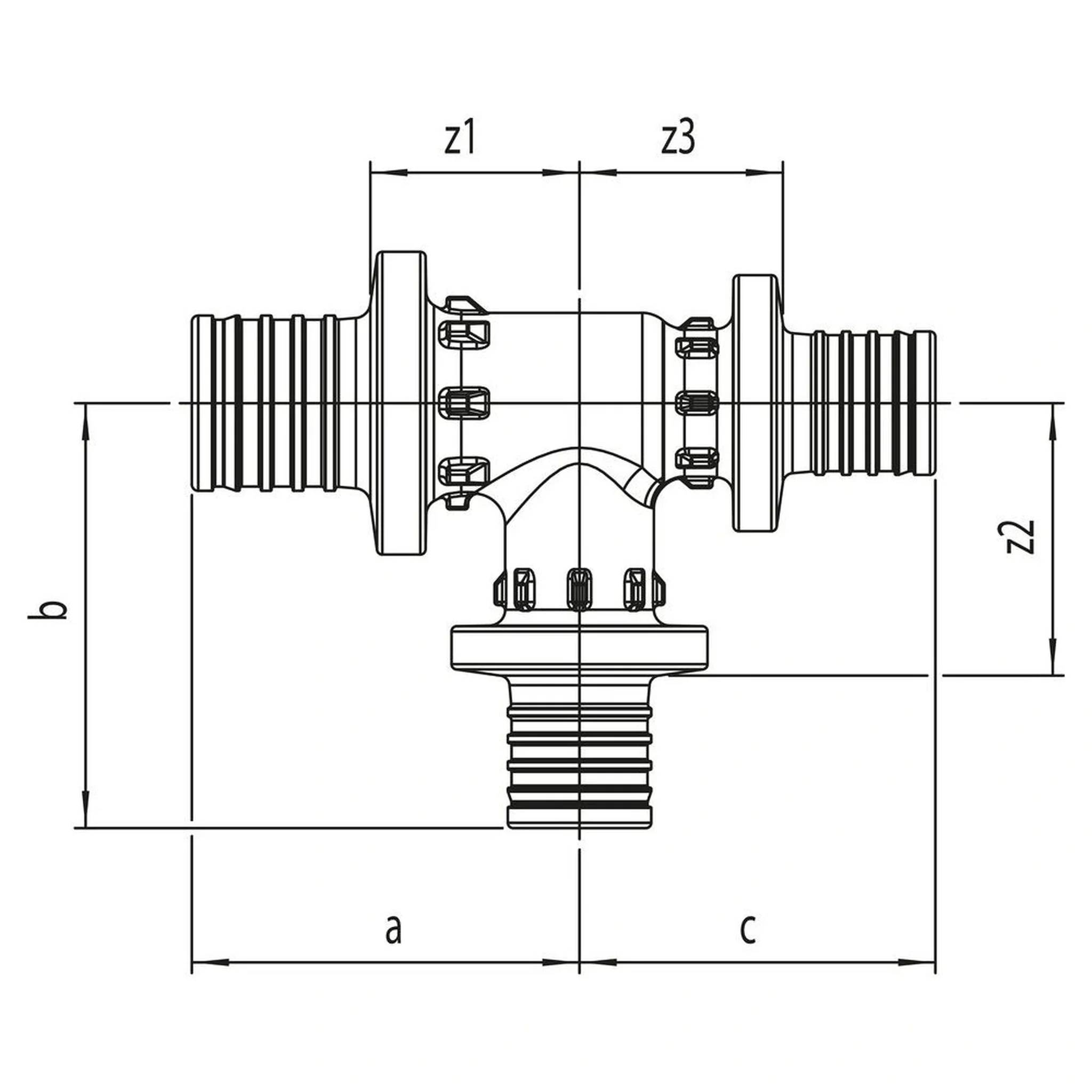 REHAU T-Stück, RAUTITAN PX, 25, 20, 20, 1 Stk.