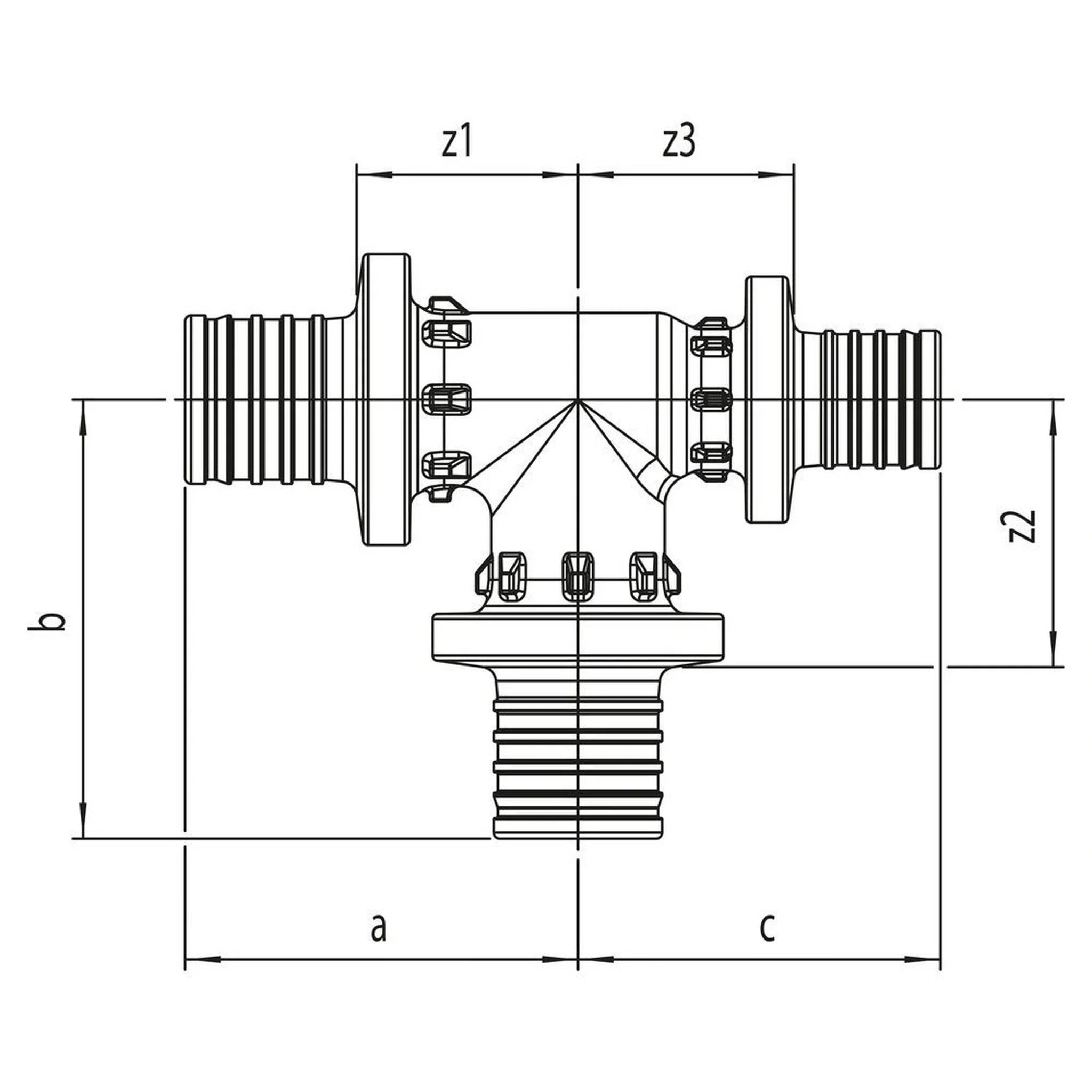 REHAU T-Stück RAUTITAN PX, 25, 25, 20, 1 Stk.