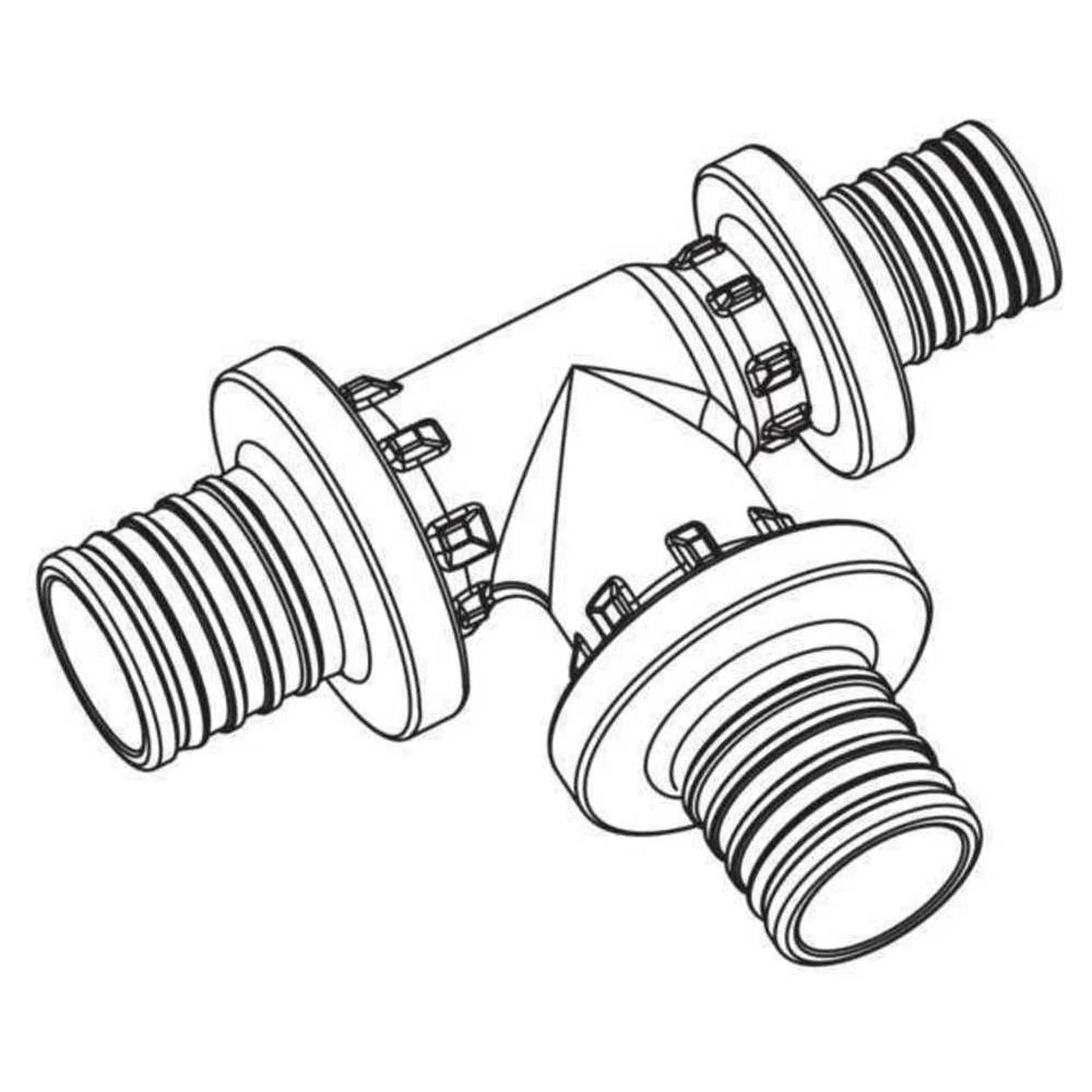 REHAU T-Stück RAUTITAN PX, 25, 25, 20, 1 Stk.