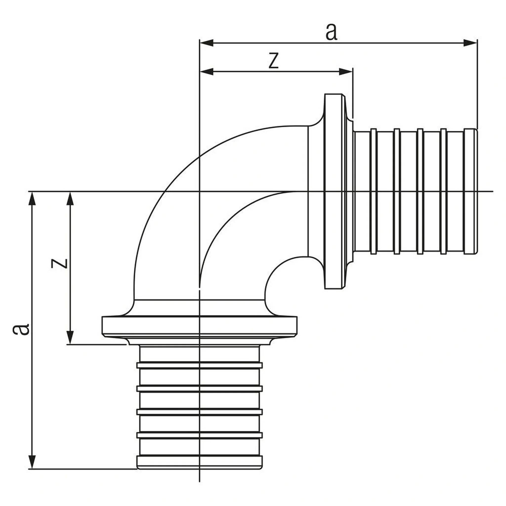 REHAU Bogen, RAUTITAN RX+, stabil, 50-50, 90 Grad, 1 Stk.