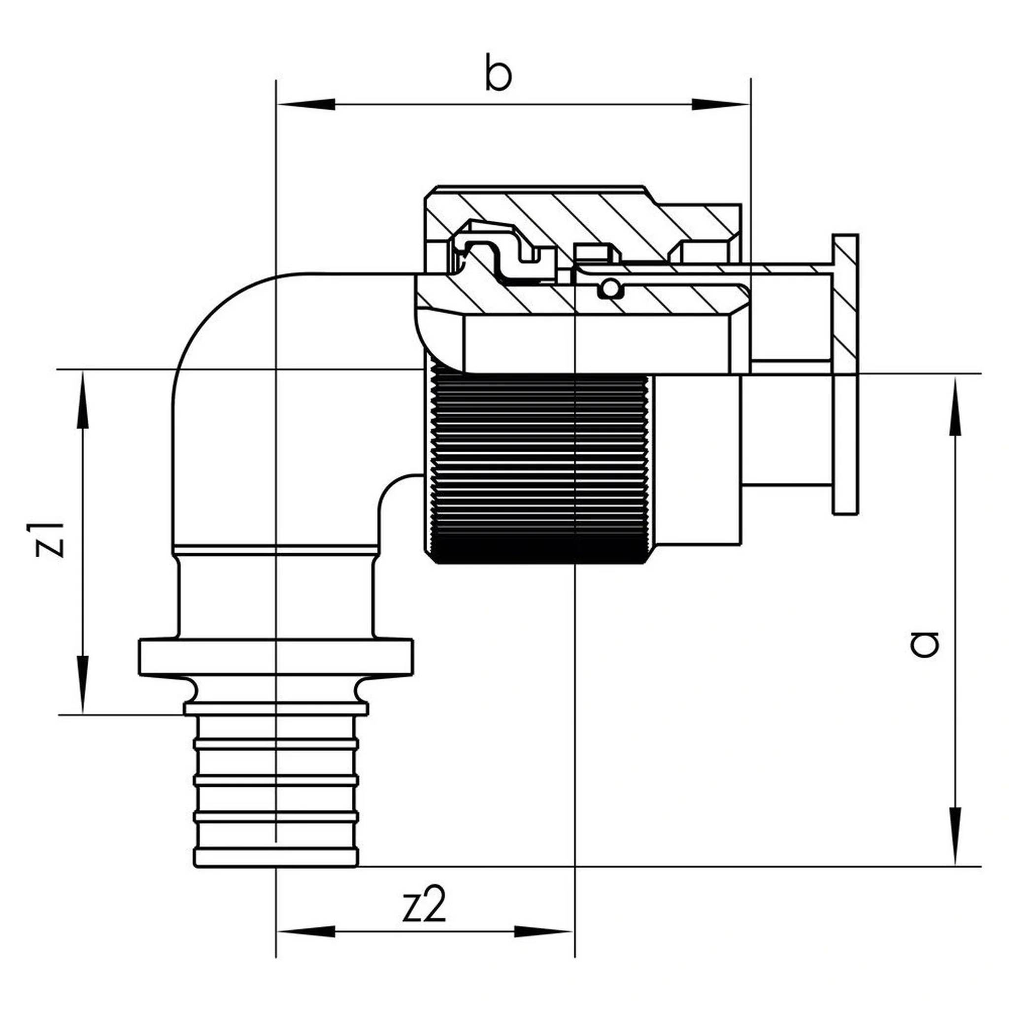 REHAU Winkelübergang RAUTITAN RX+ 16, MeplaFix, 1 Stk.