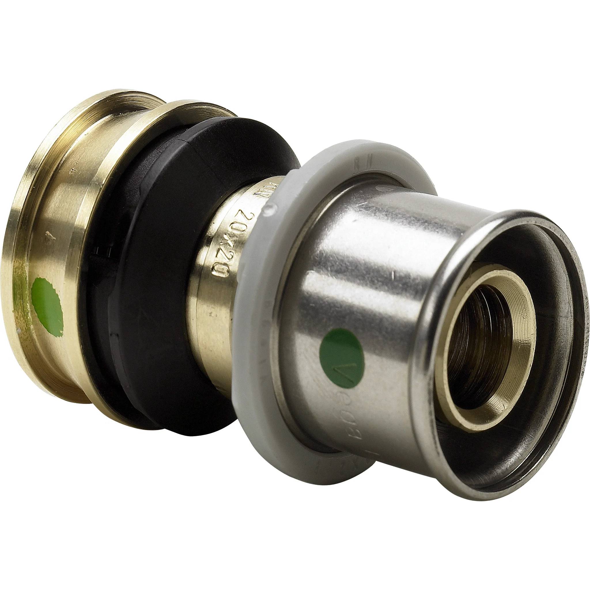 Viega Raxofix-Übergangskupplung, mit SC-Contur, für Übergang auf Sanfix, Siliziumbronze, Modell 5315.9, d1: 20, d2: 20, 1 Stk.