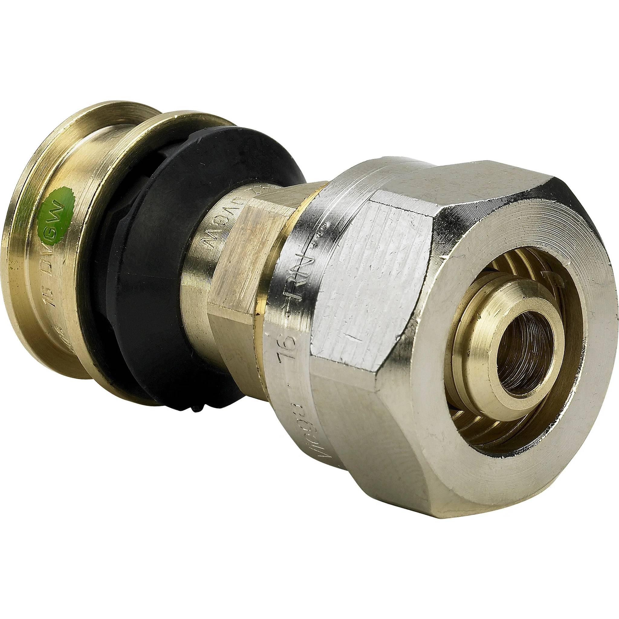 Viega Raxofix-Übergangsstück für Raxofix-Rohr auf Fremd- oder Viegatherm-Rohr, Siliziumbronze, Modell 5313.5, Viega 16x2,2, Fremdrohr 16x2, 1 Stk