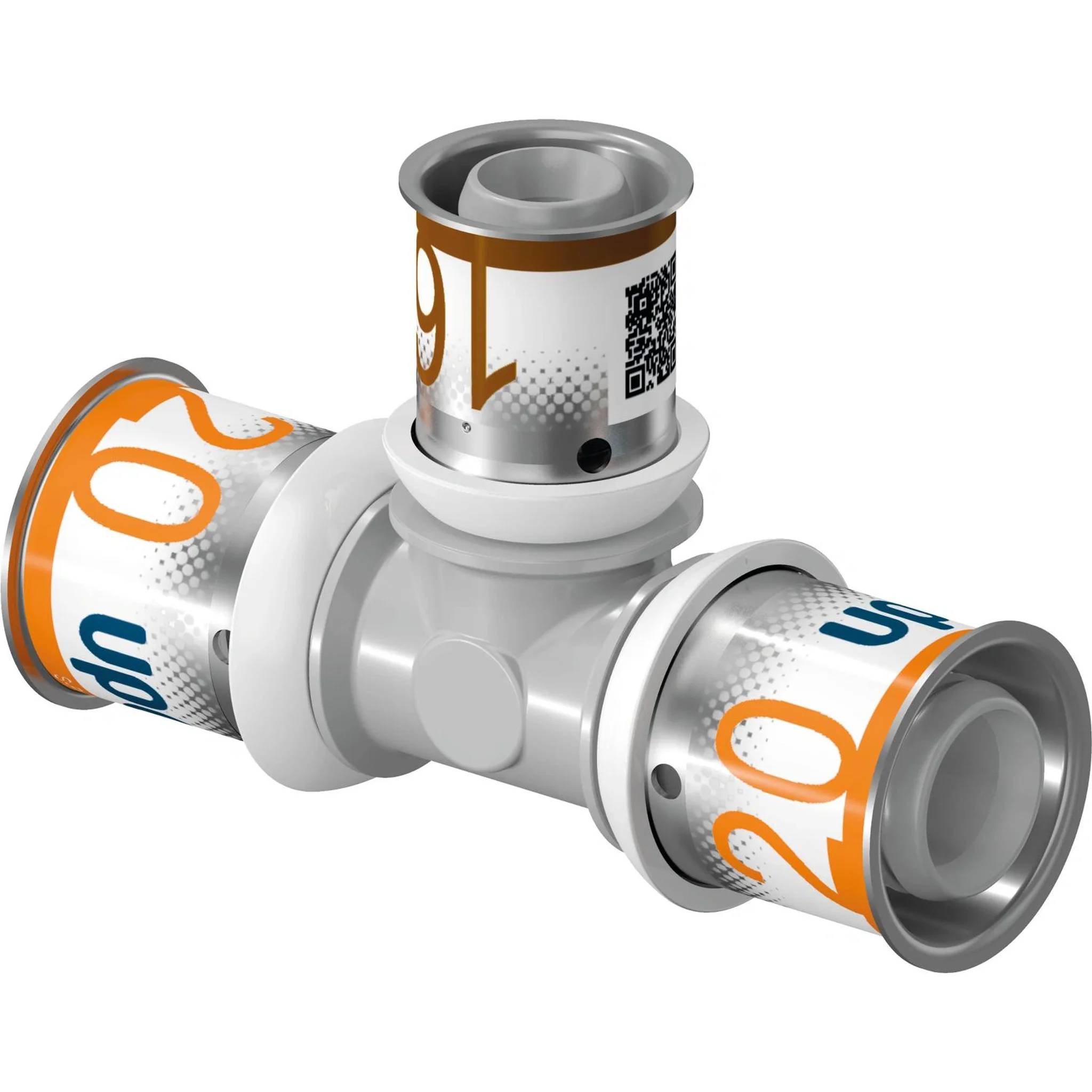 UPONOR S-Press PLUS, T-Stück, reduziert, PPSU, 16-20-16, 1 Stk.