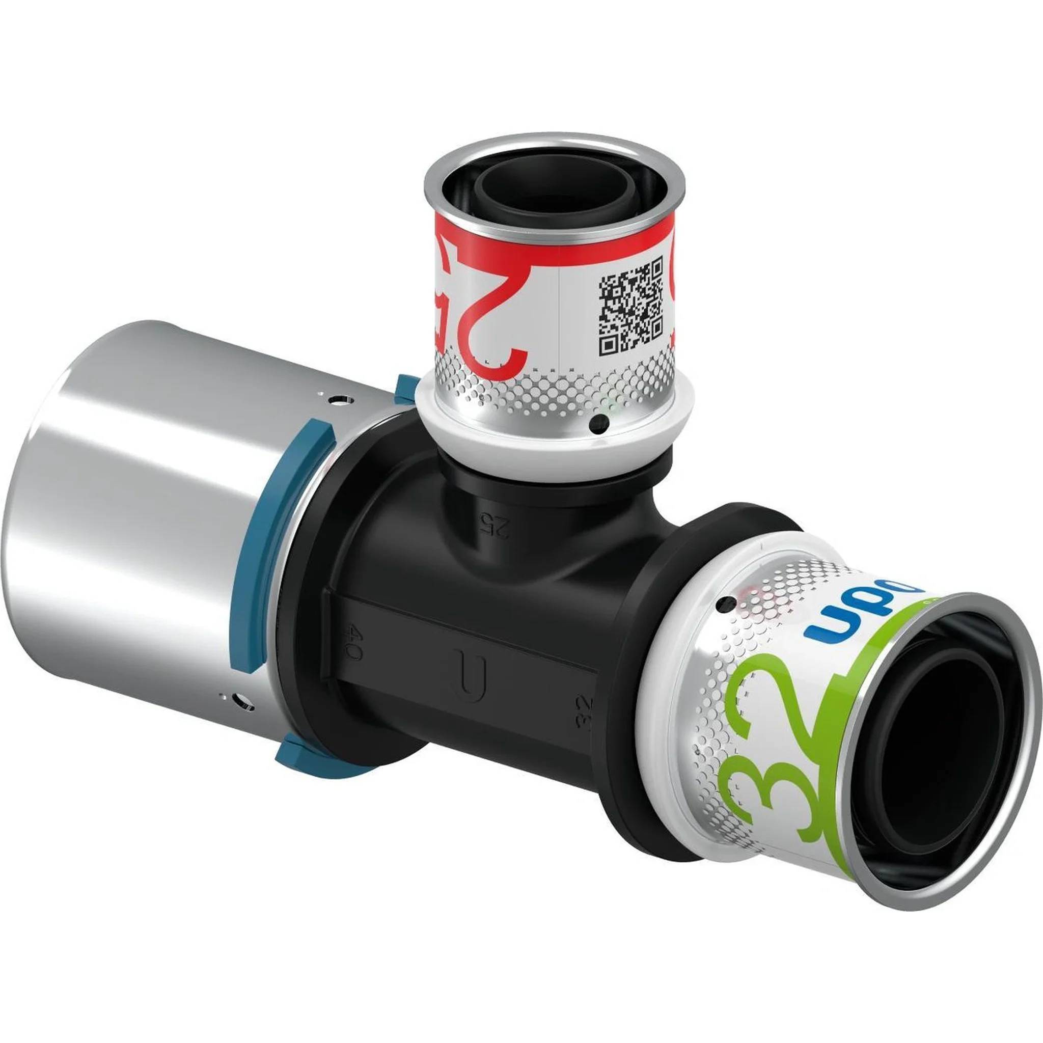 UPONOR S-Press T-Stück, reduziert, PPSU, 40-25-32, 1 Stk.