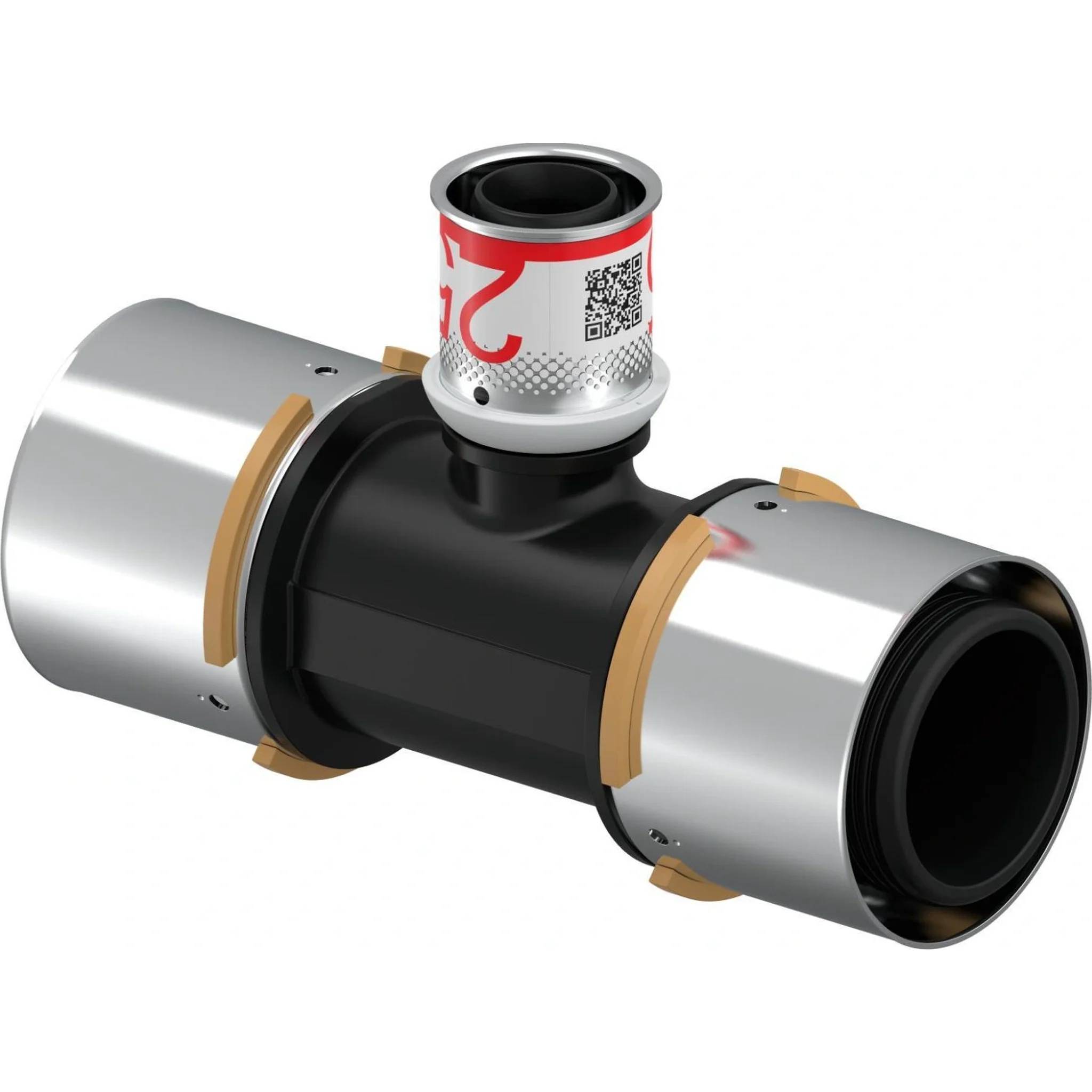 UPONOR S-Press, T-Stück, reduziert, PPSU, 50-25-50, 1 Stk.
