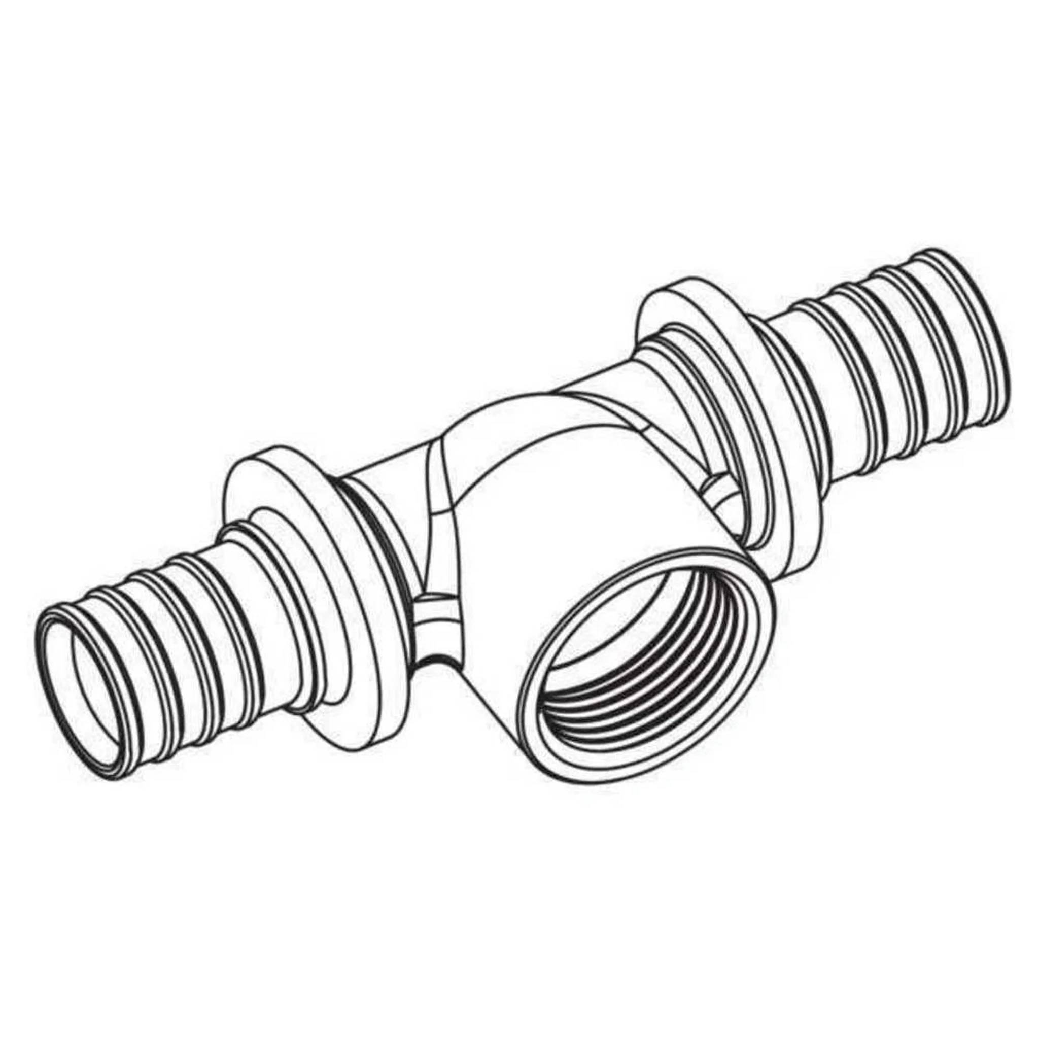 REHAU T-Stück, RAUTITAN RX+, 25, Rp 1/2, 25, 1 Stk.