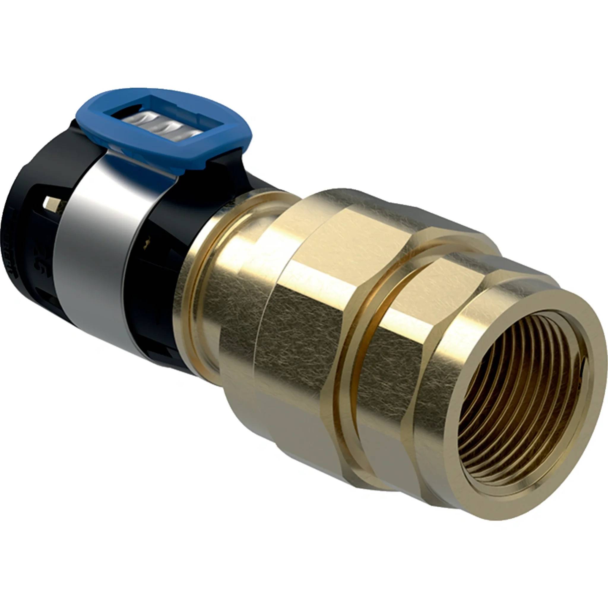 Geberit GE FlowFit Übergangsverschraubung, Si-Bronze, 32 mm x Rp 1 1/4 IG, 1 Stk.