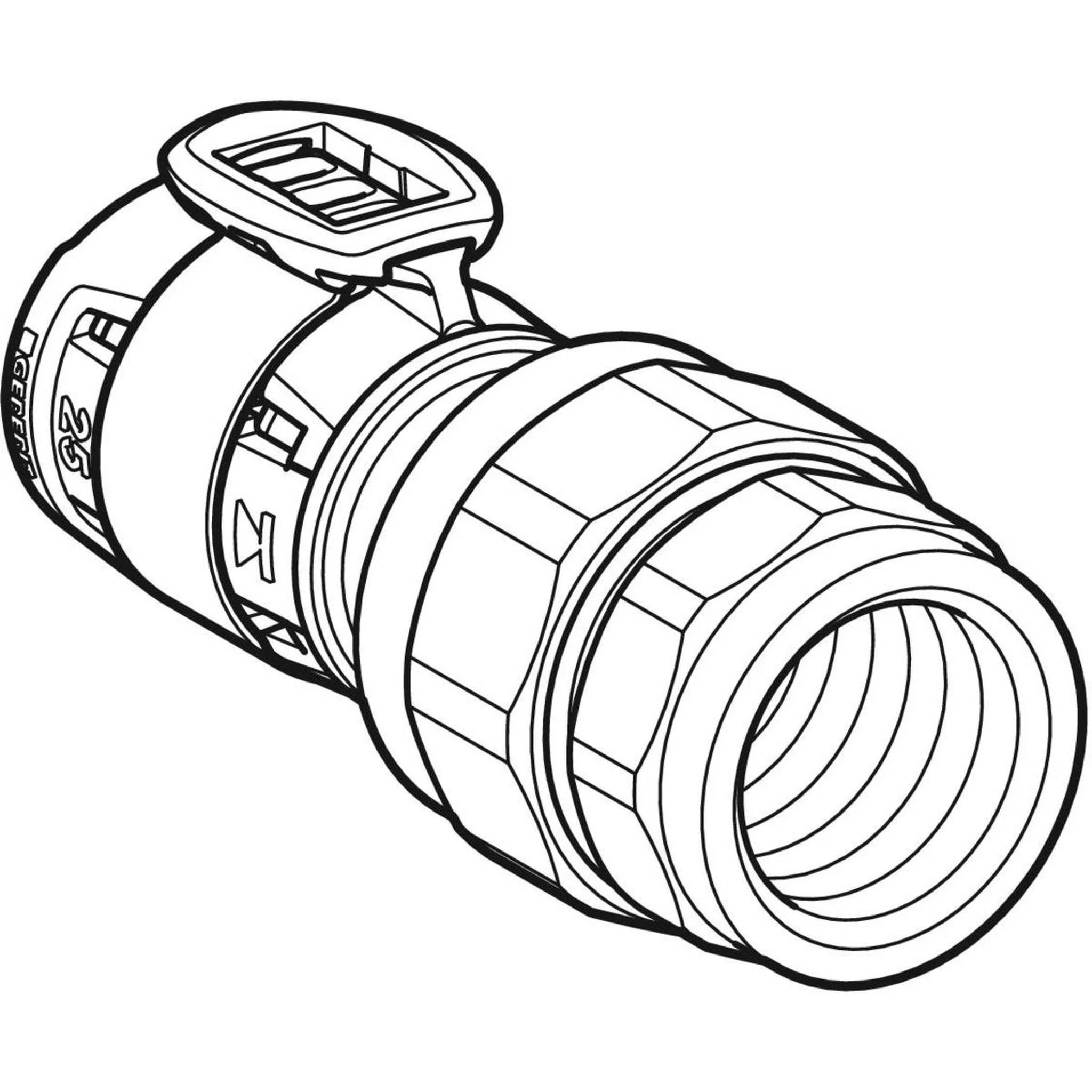Geberit GE FlowFit Übergangsverschraubung, Si-Bronze, 32 mm x Rp 1 1/4 IG, 1 Stk.
